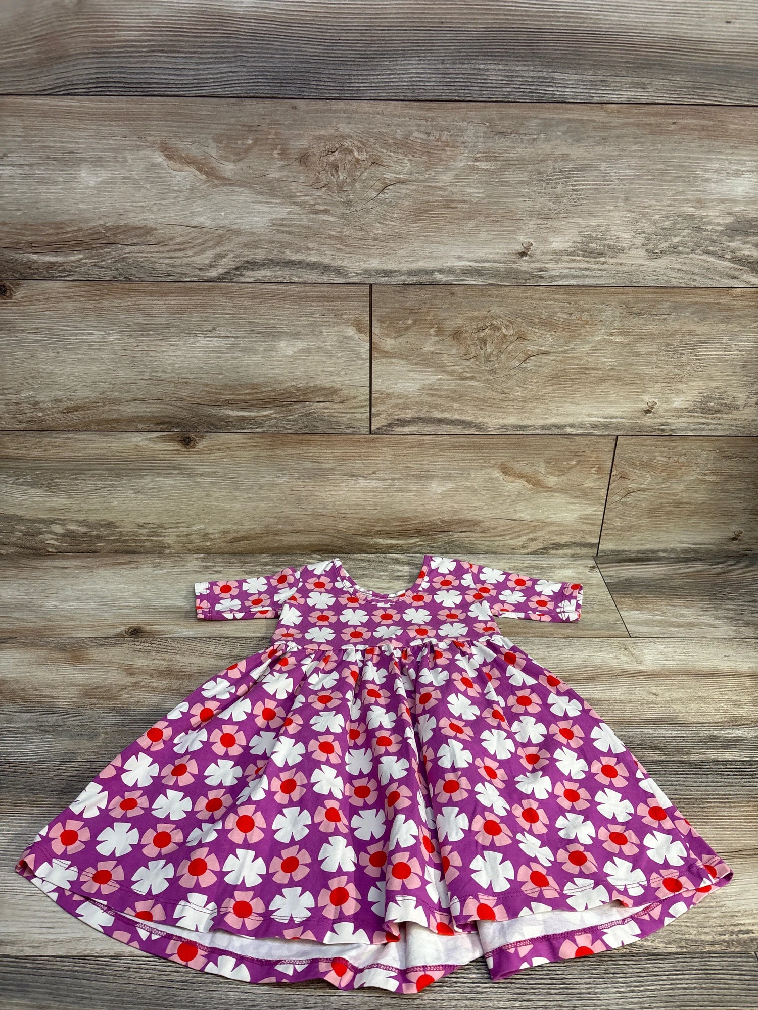 Hanna Andersson Floral Skater Dress Purple sz 4T - Me n Mommy To Be