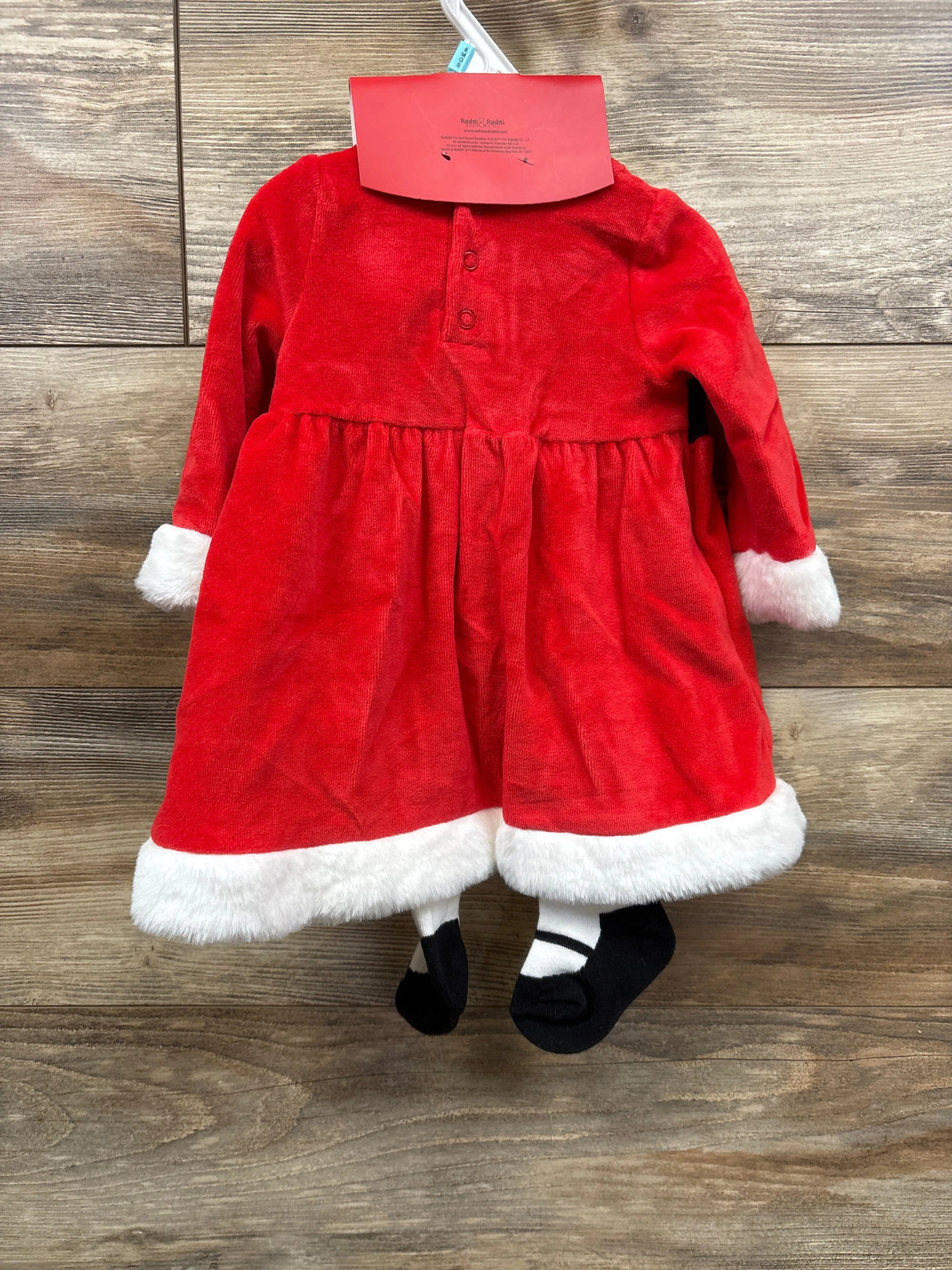 NEW Rudolph The Red Nose Reindeer 3pc Santa Dress Set Red sz 6m