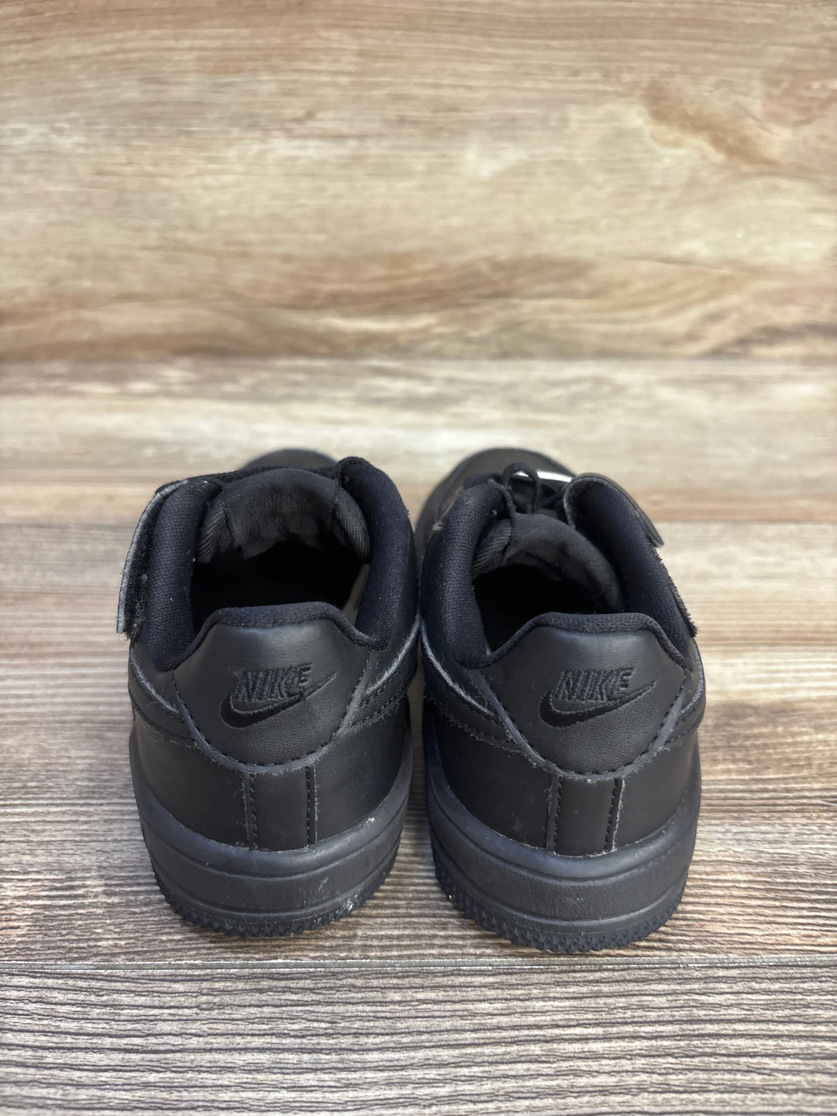 Nike Force 1 Low EasyOn PS 'Triple Black' Sneakers sz 10c