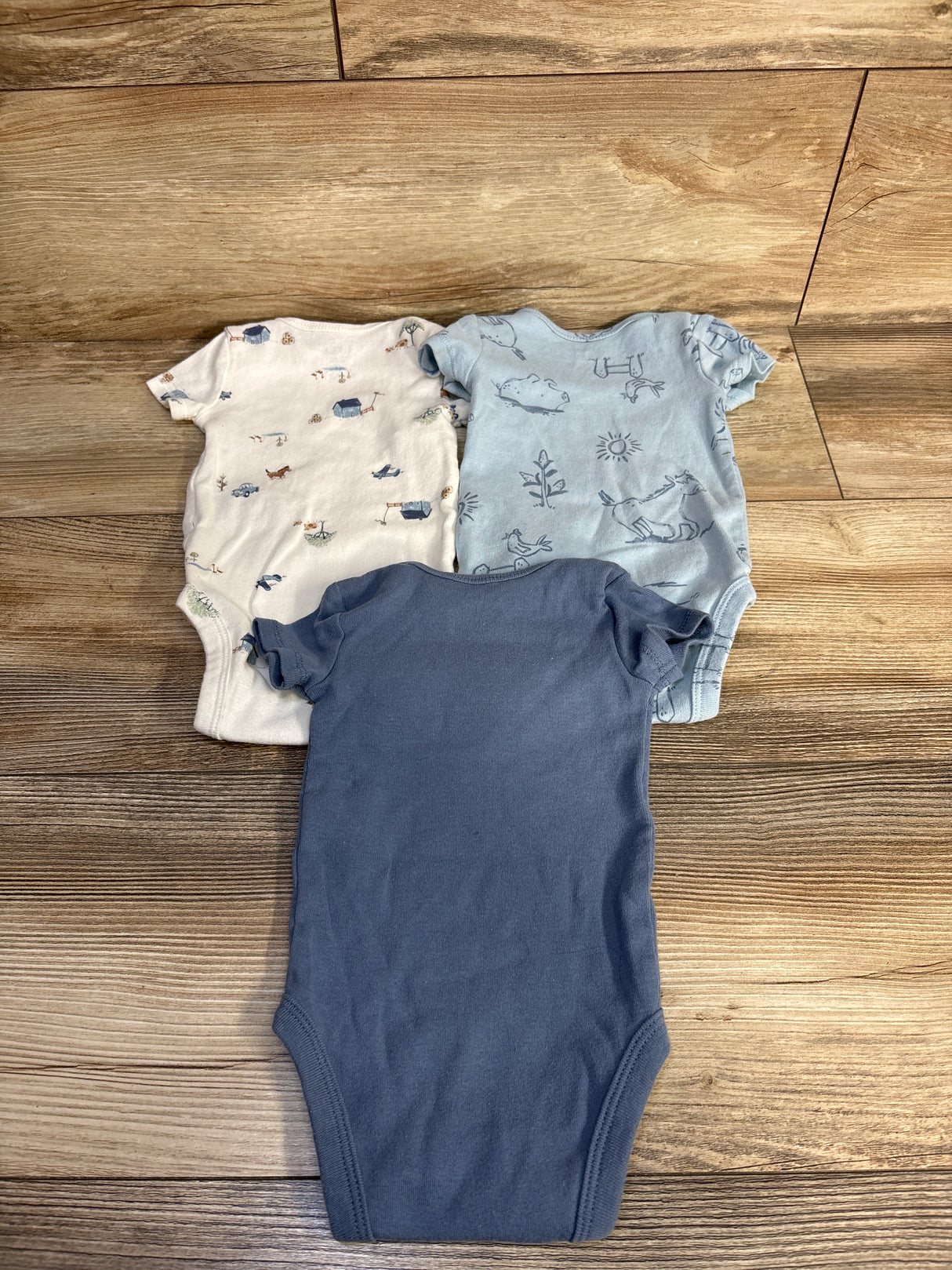 Carter's 3pk Bodysuit Set Blue sz 3m