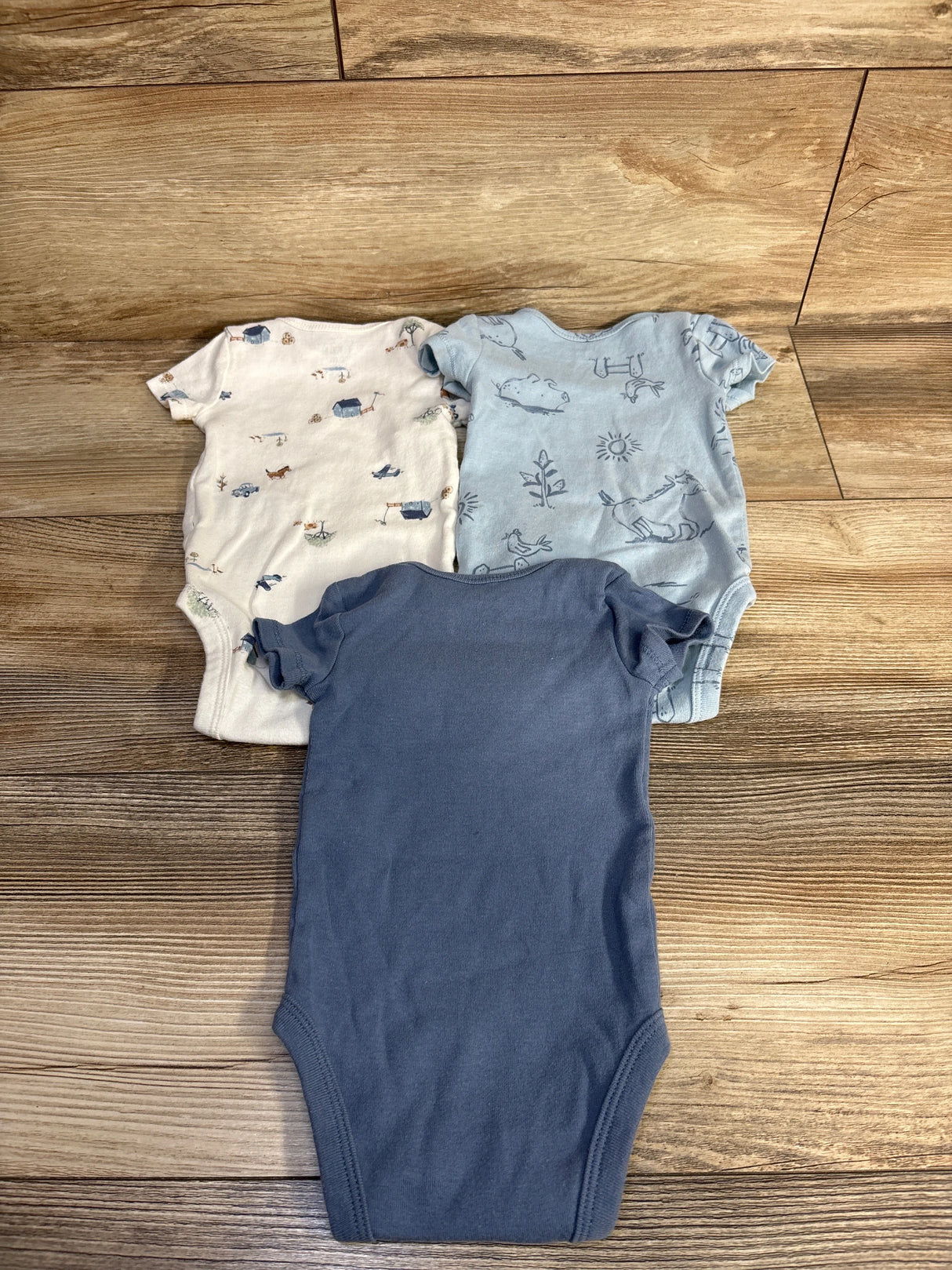 Carter's 3pk Bodysuit Set Blue sz 3m