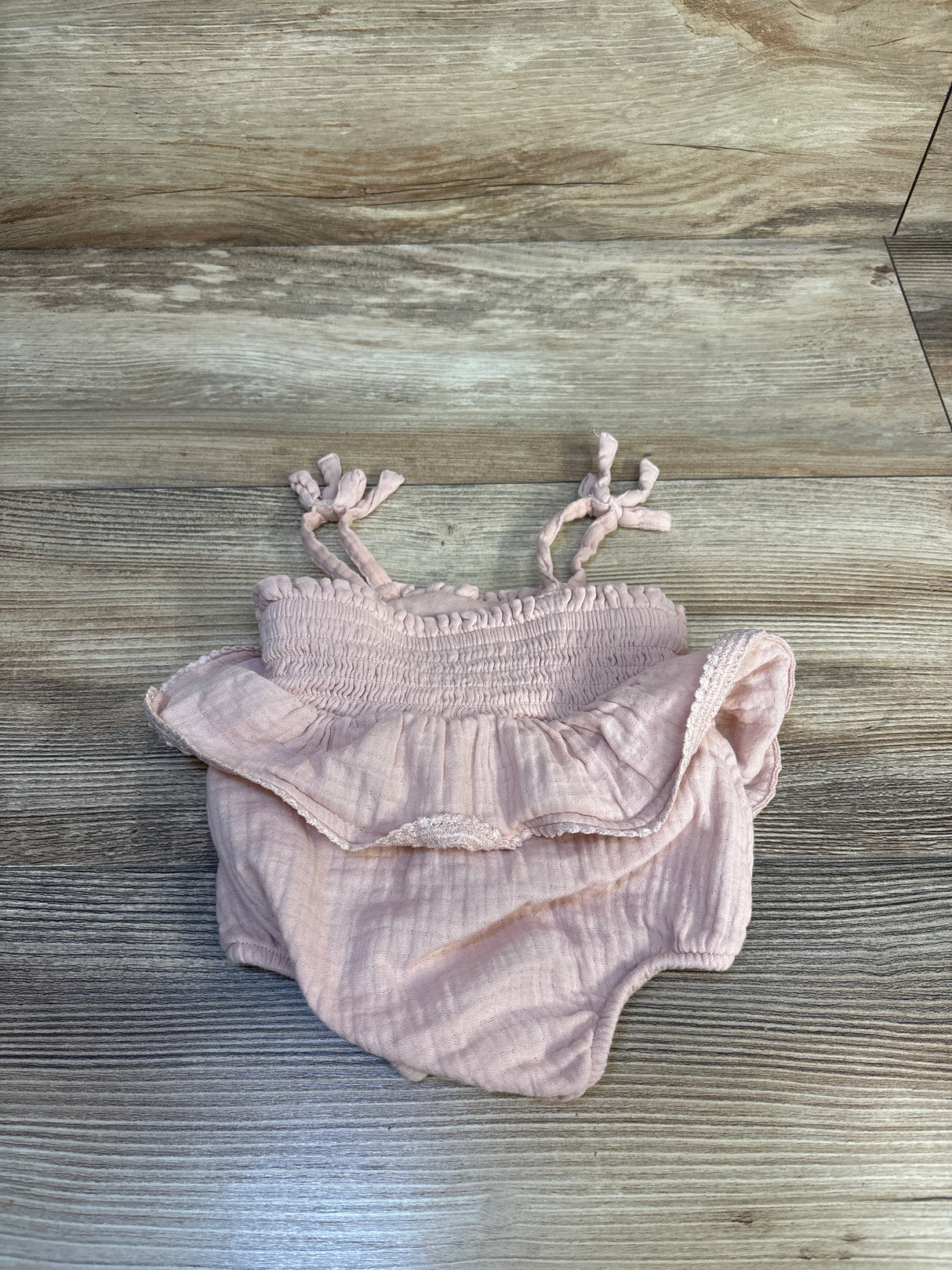 Cloud Island Smocked Gauze Bodysuit Dress Pink sz Newborn