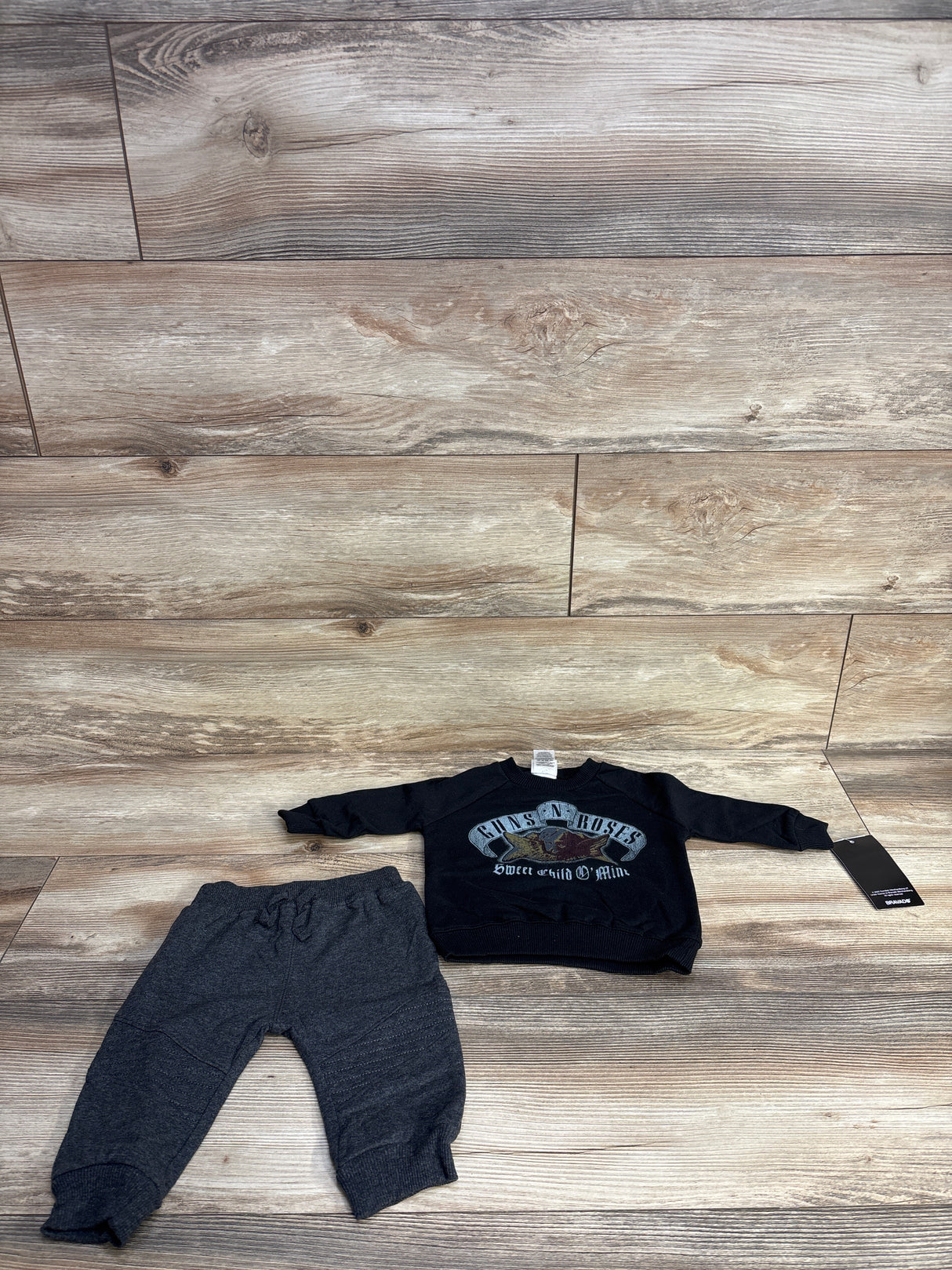 NEW Guns 'N' Roses 2pc Sweatshirt & Jogger Set Black sz 0-3m