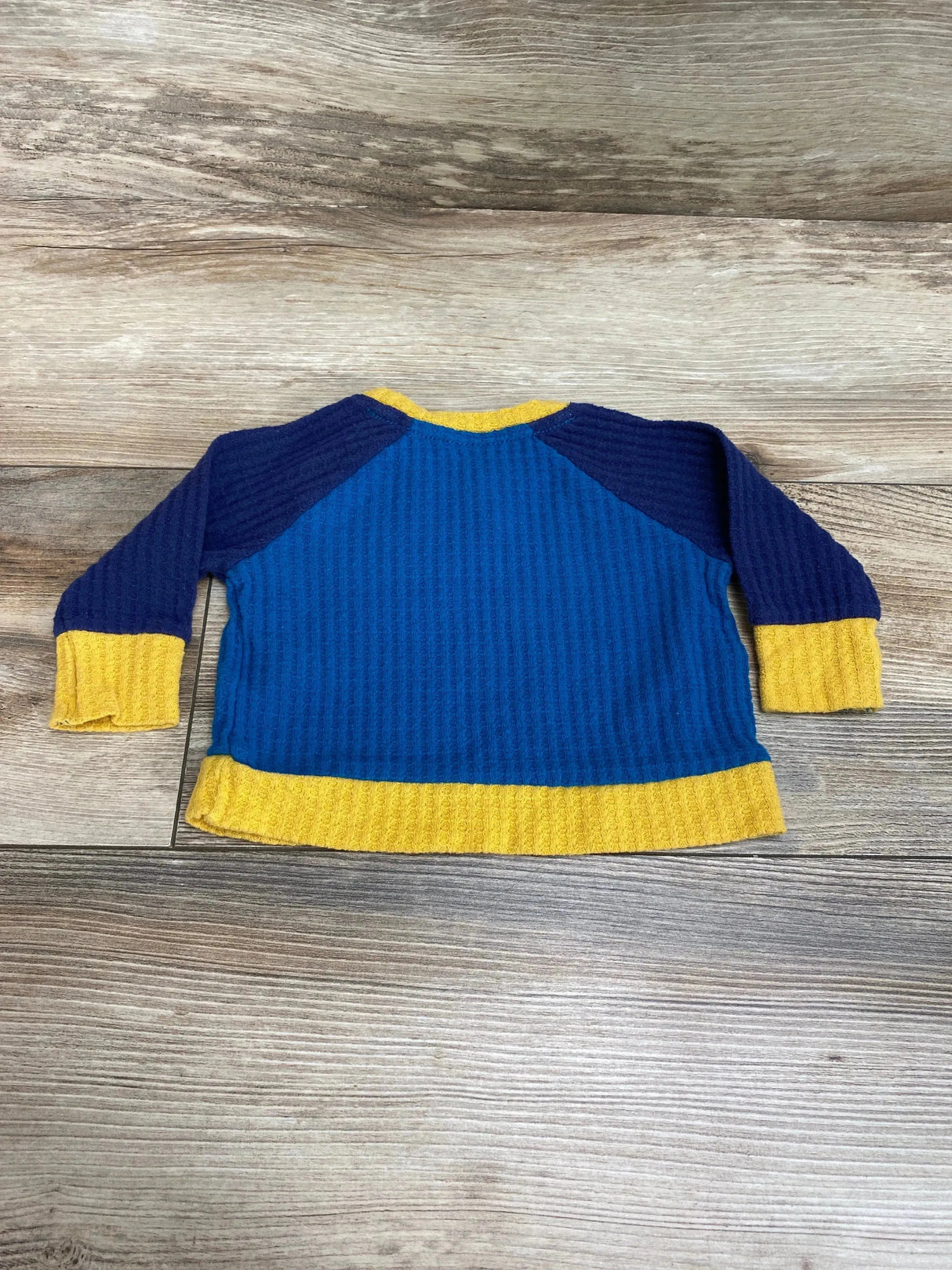 Cat & Jack Waffle Knit Shirt Blue sz 0-3m - Me n Mommy To Be