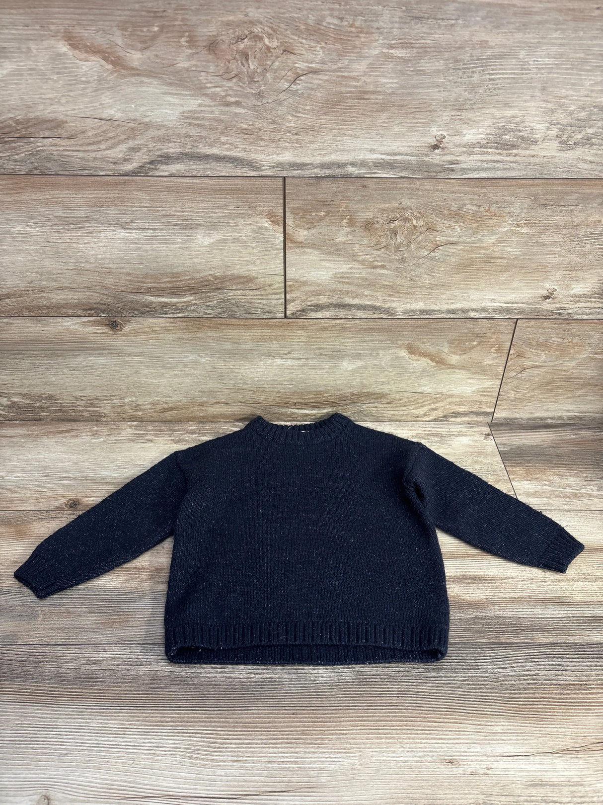 H&M Knit Wool Pull Over Sweater Navy sz 3-4T