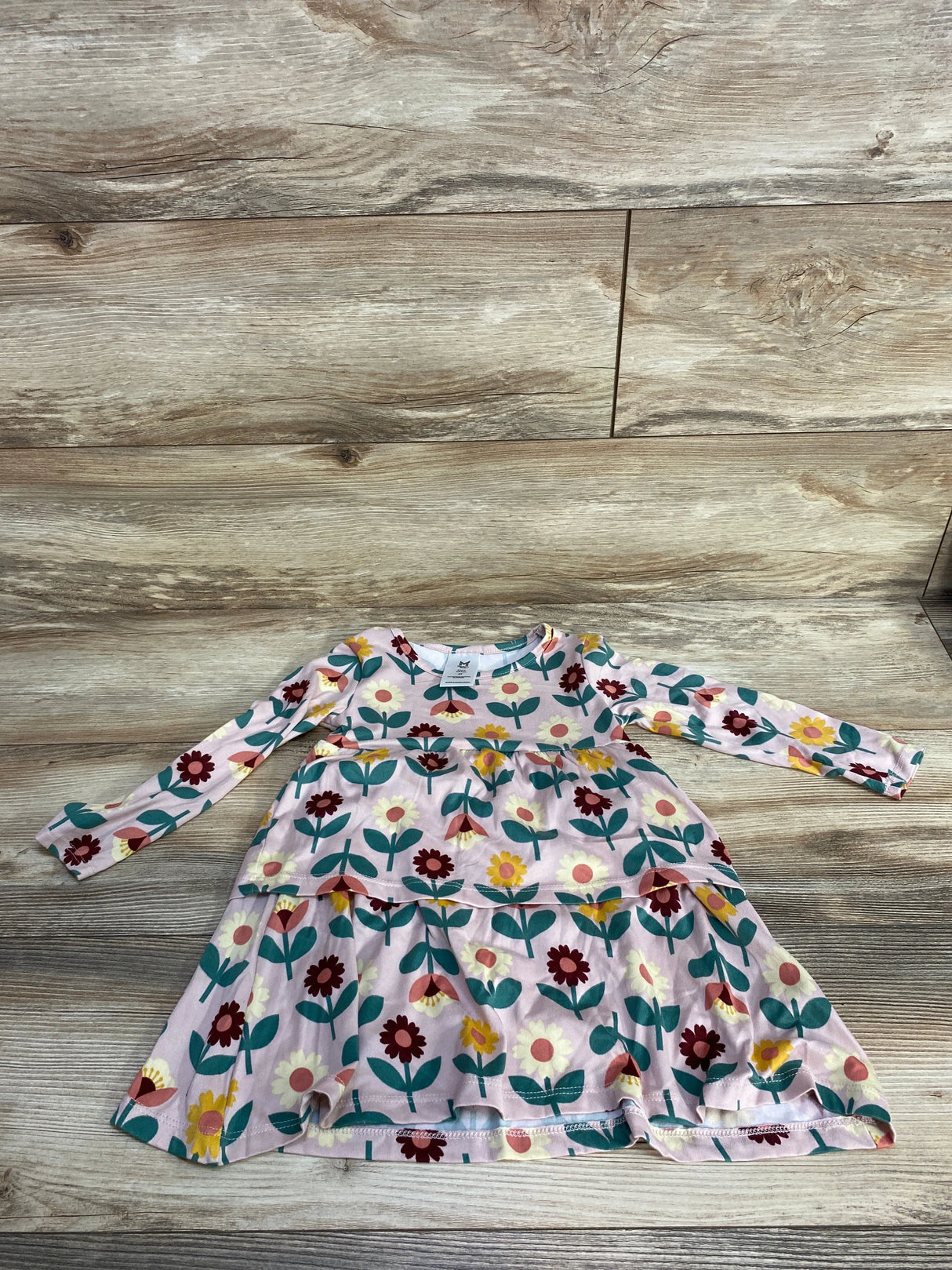 Members Mark Floral Knit Dress Pink sz 3T