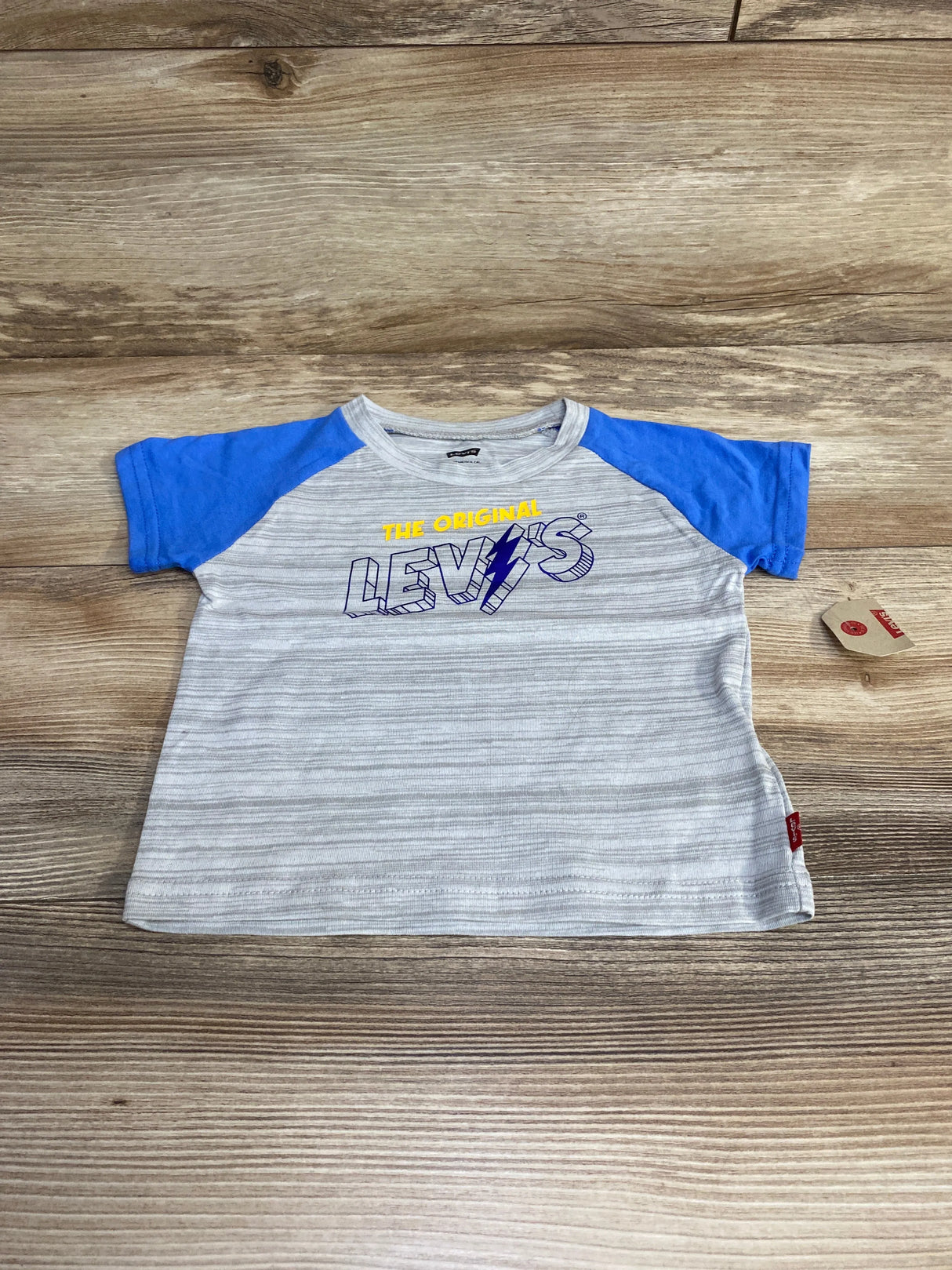 NEW Levi's Logo Shirt Blue/Grey sz 18m - Me n Mommy To Be