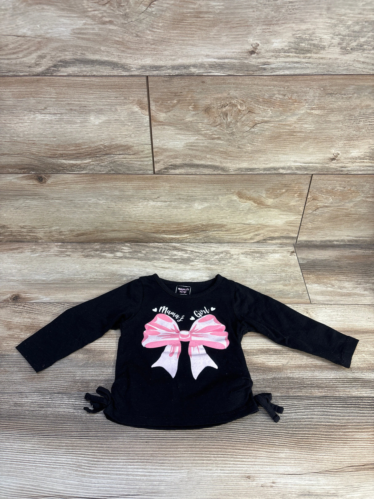 Mama's Mini Long Sleeve Shirt Black sz 18m