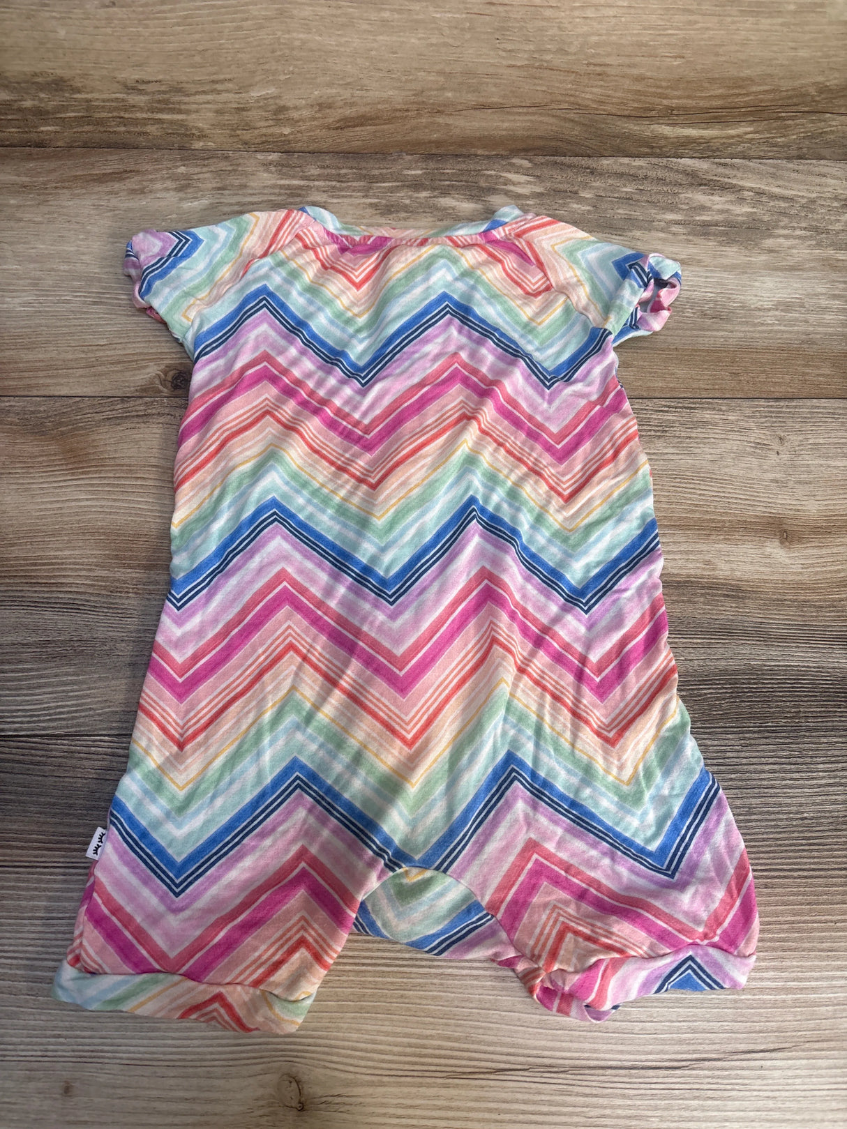 Play by Little Sleepies Rainbow Chevron Shortie Romper sz 18-24m