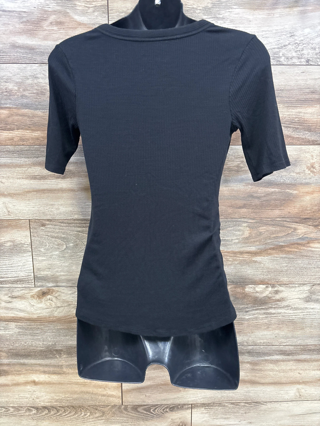 Isabel Maternity Ribbed Shirt Black sz Small