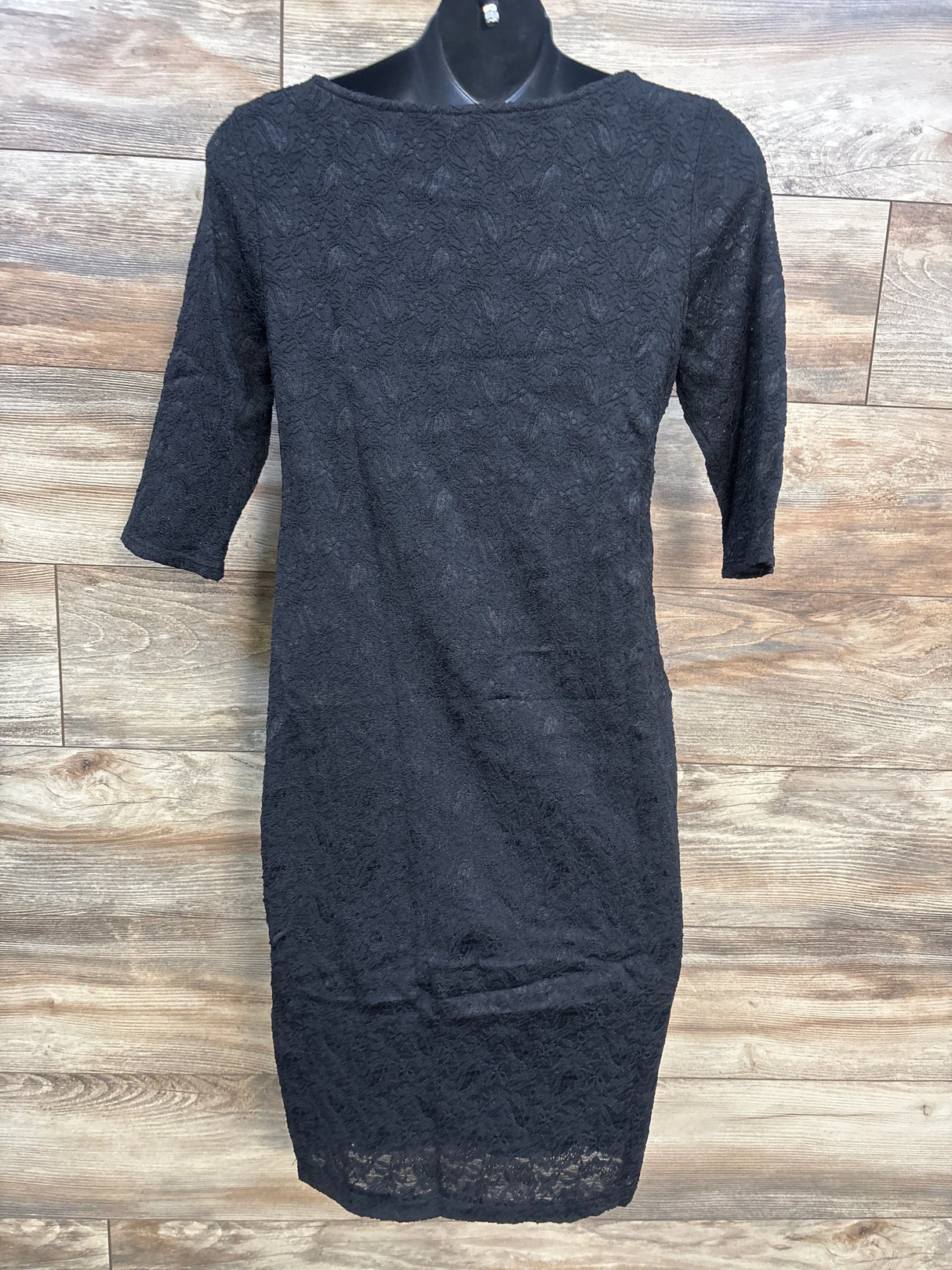 Pink Blush Lace Fitted 3/4 Sleeve Dress Black sz Medium - Me n Mommy To Be