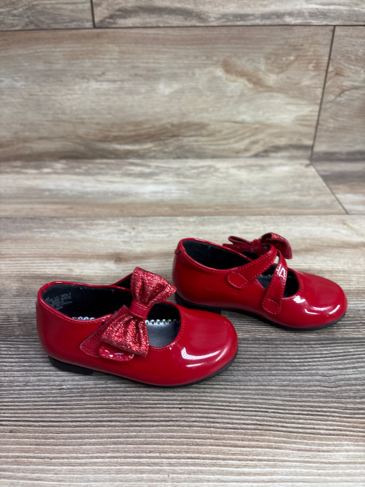 Rachel Shoes Lil' Molly Mary Jane Bow Flats Red sz 5c