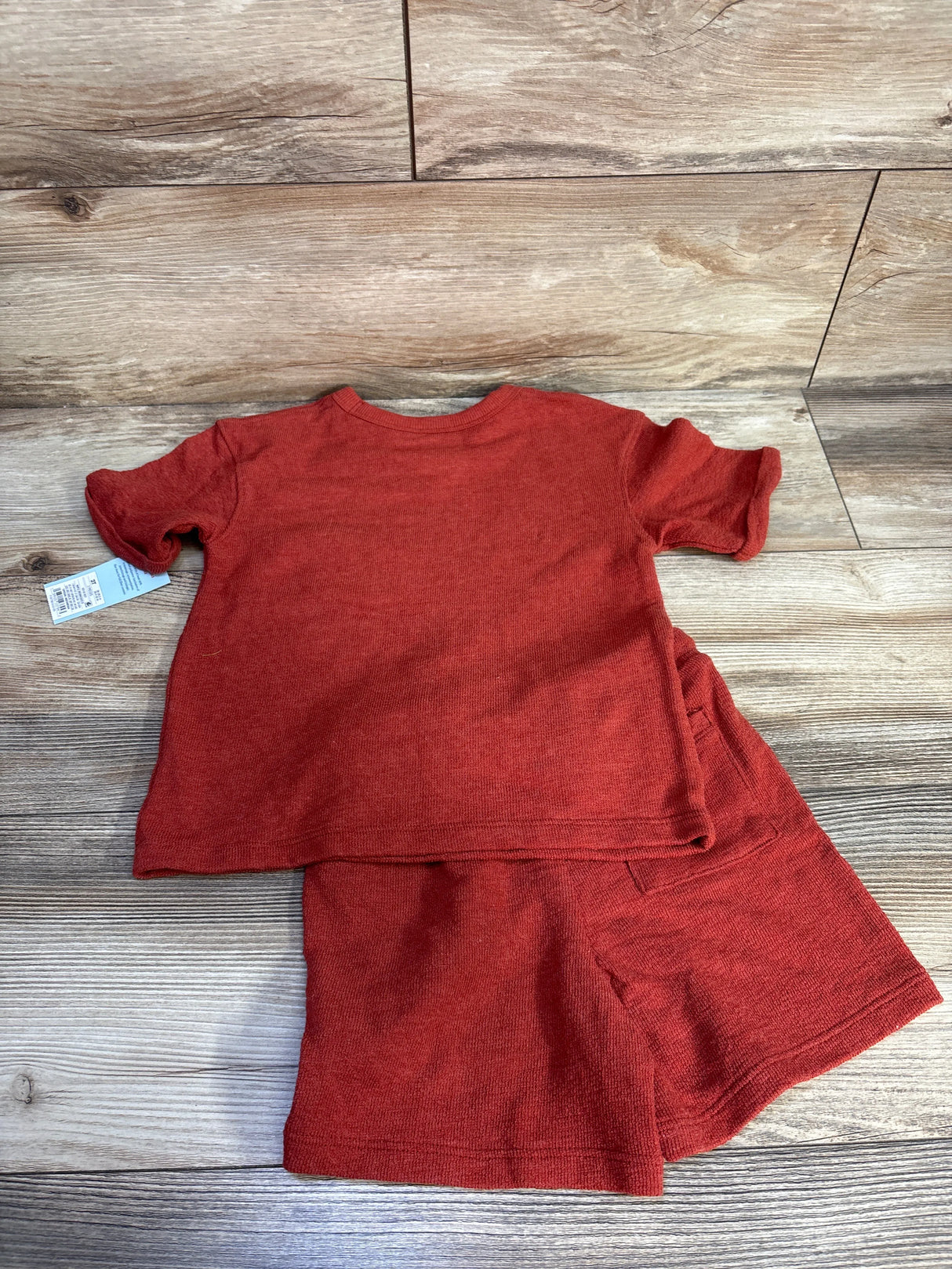 NEW Cat & Jack 2pc Terry Cloth Shirt & Shorts Set Rust sz 3T