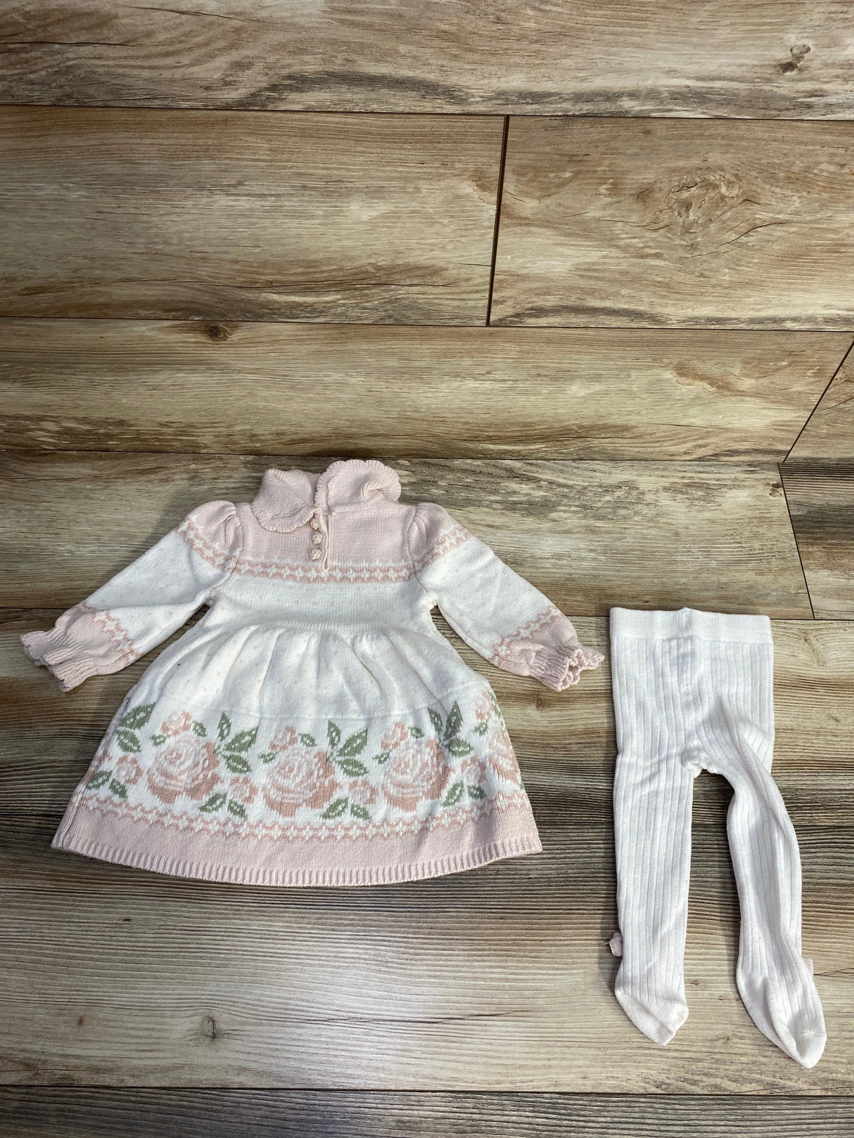 Cupcakes and Cashmere 2pc Sweater Dress Set Pink sz 3-6m