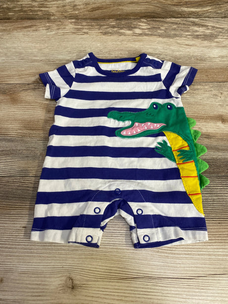 Baby Boden Gator Striped Romper Blue sz 0-3m - Me n Mommy To Be