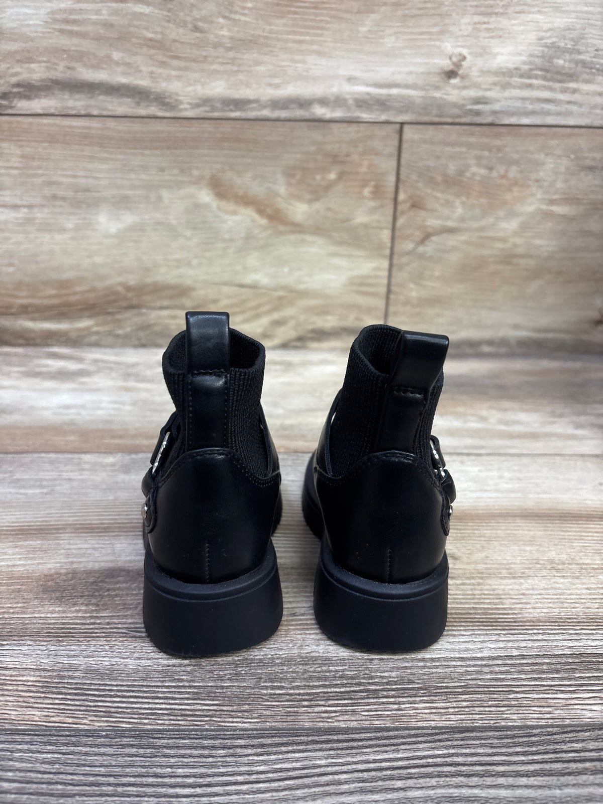 Baby Gap Heart Moto Boots Black sz 4c