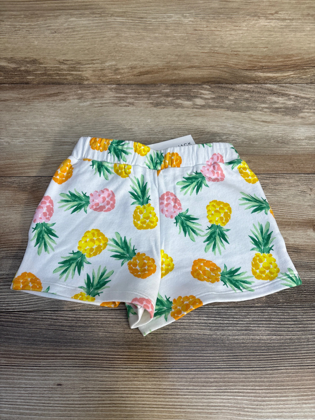 NEW Janie & Jack Pineapple French Terry Shorts White sz 4T