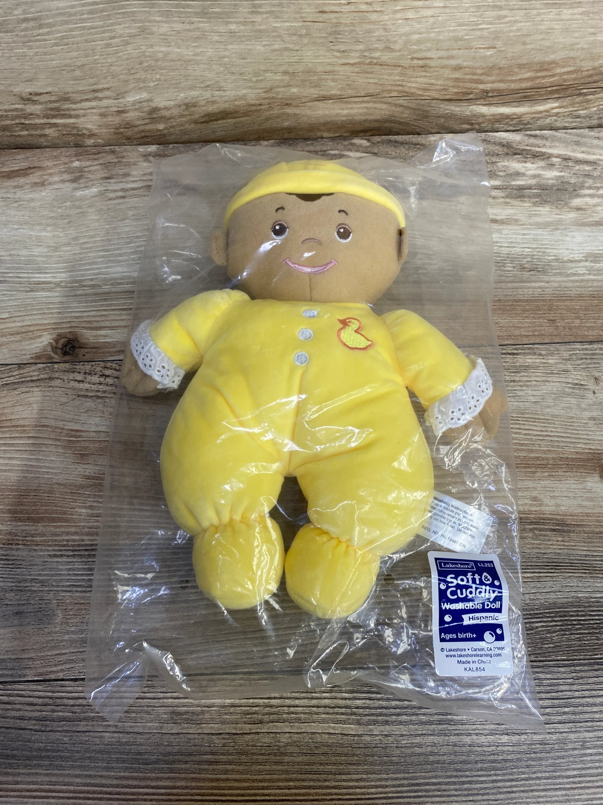 NEW Lakeshore Cuddly Washable Hispanic Doll, Yellow - Me n Mommy To Be