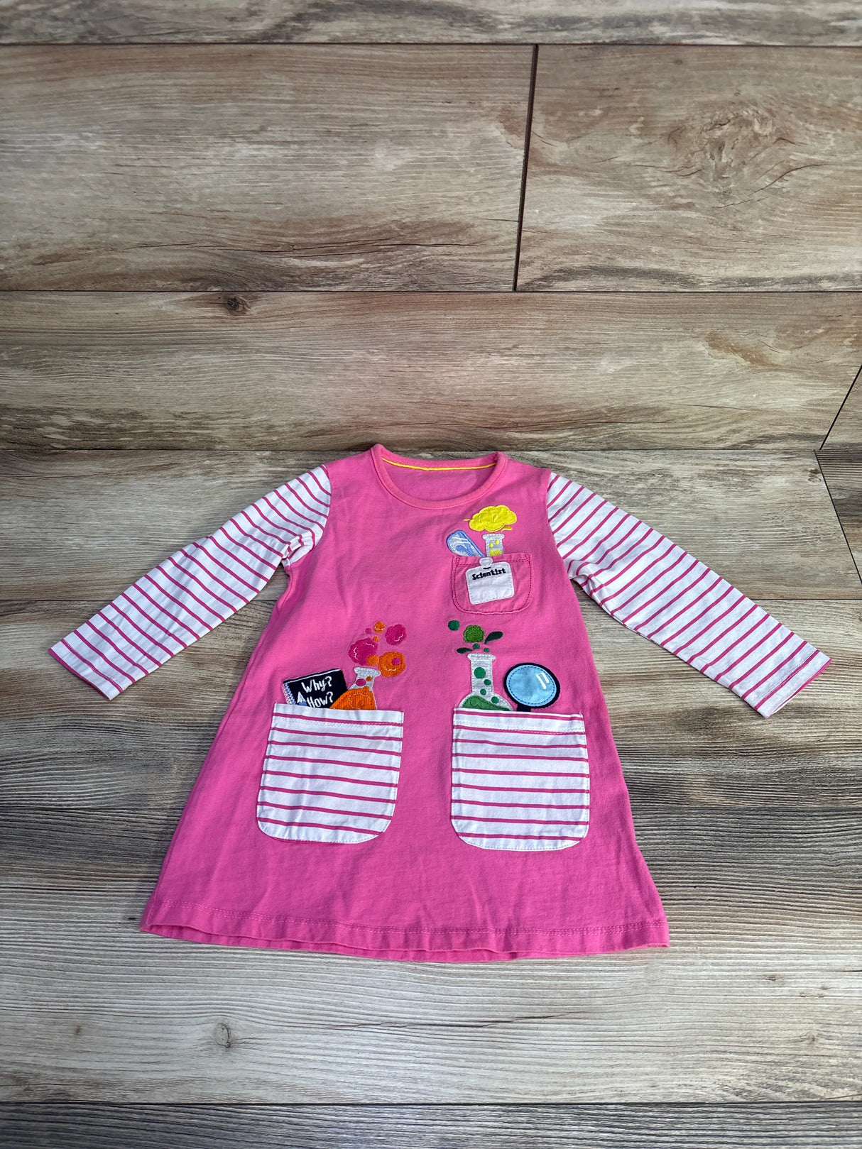 FreeLu Long Sleeve Scientist Dress Pink sz 3T