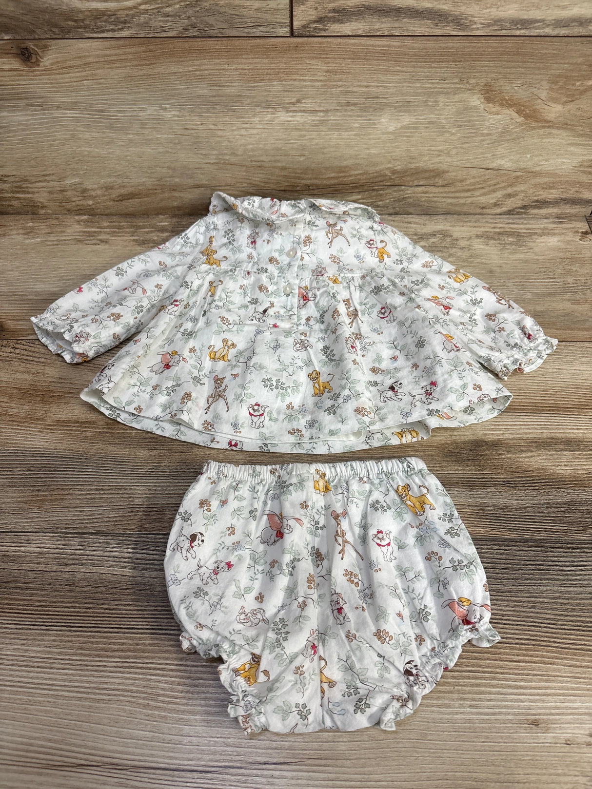 Janie & Jack x Disney Toile Baby Matching Set Ivory sz 3-6m