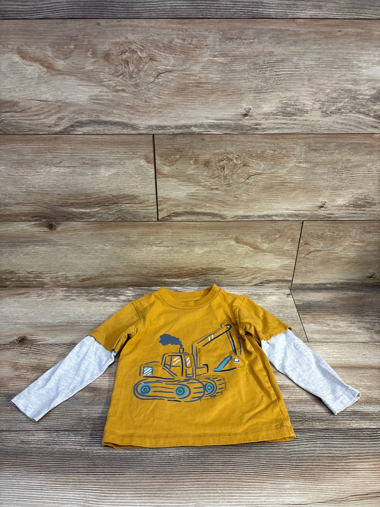 Kids Headquarters Layered Sleeve Shirt Yellow sz 3T