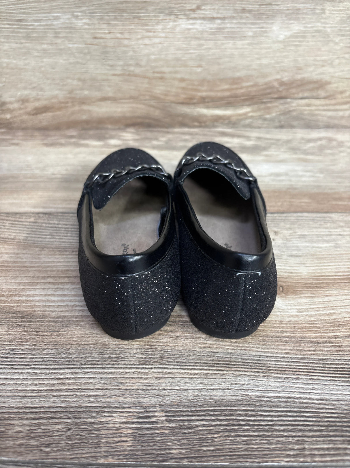 Self Esteem Glittery Flats Black sz 12c