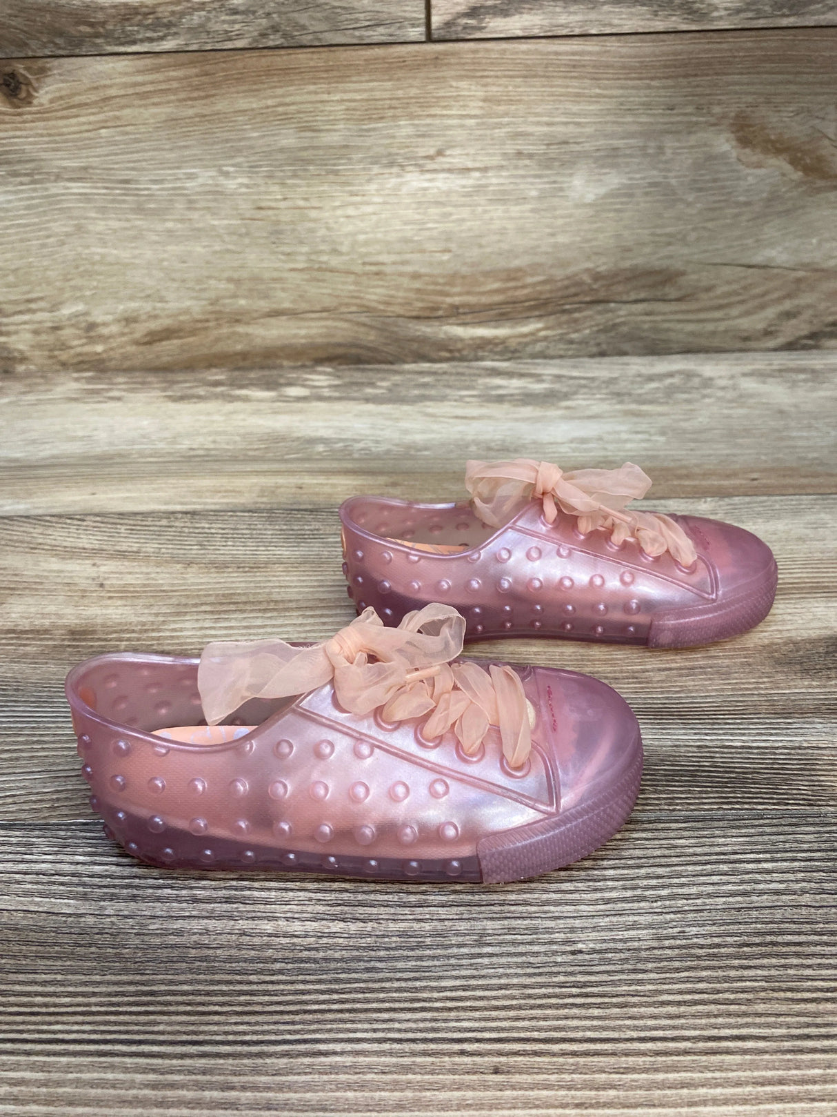 Mini Melissa Polibolha II Lace-Up Jelly Sneakers sz 9c - Me n Mommy To Be
