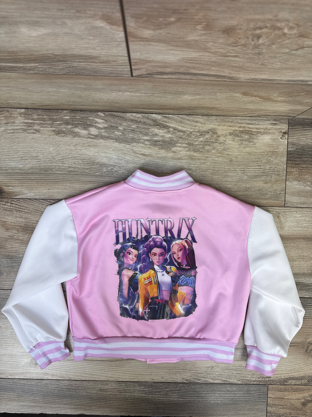 Kpop Demon Hunters Varsity Jacket Pink sz 5/6T