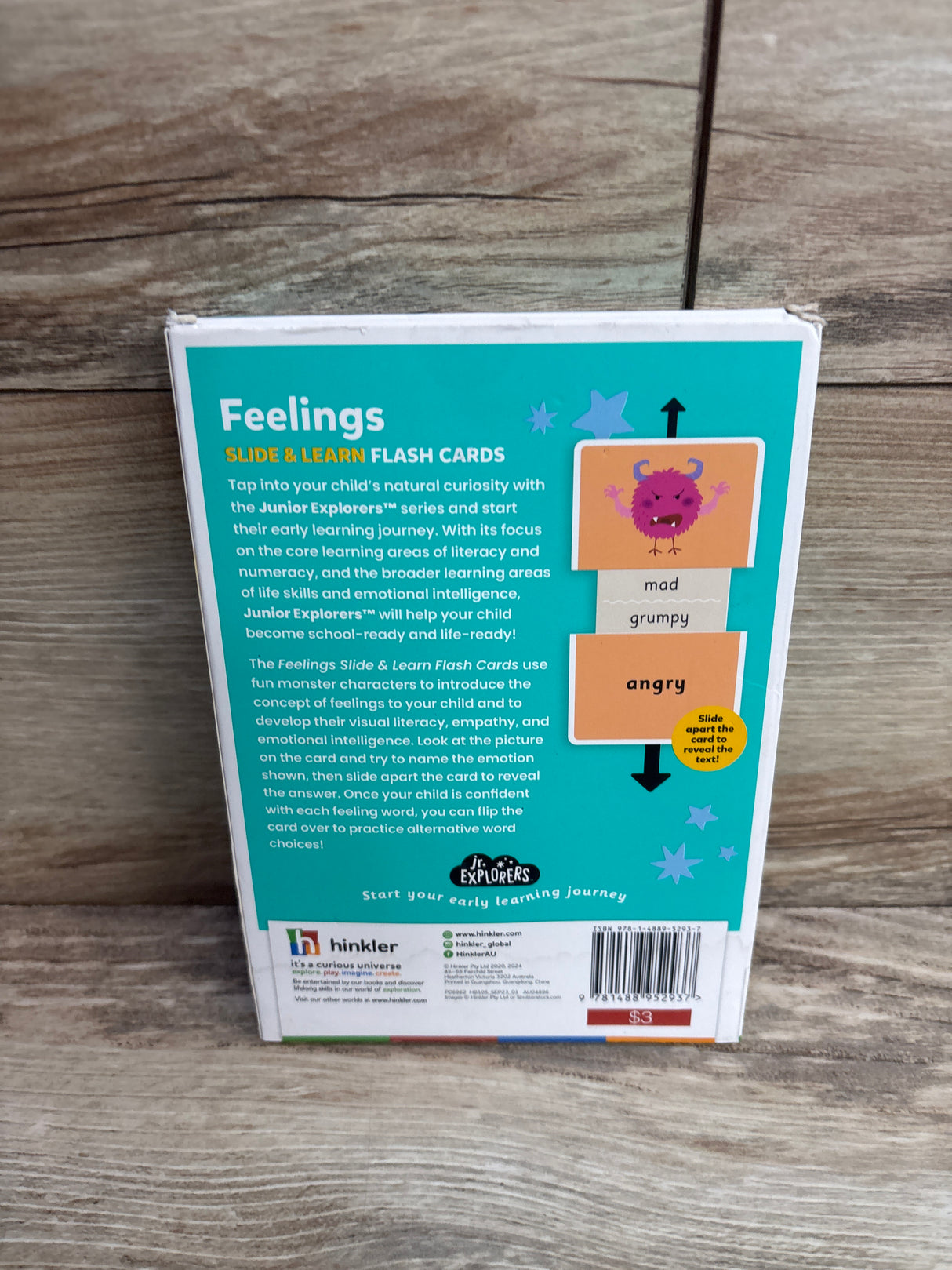 Jr. Explorers Feelings Slide & Learn Flash Cards 8ct.