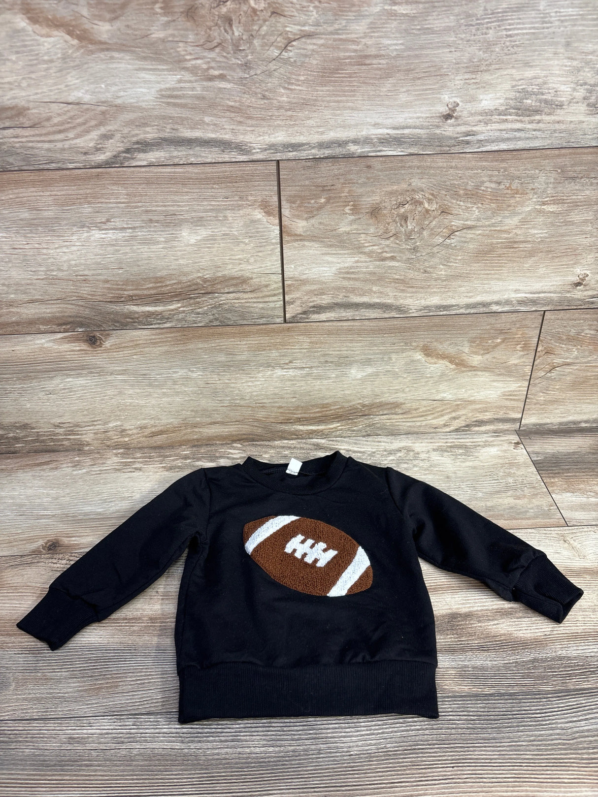 Textured Long Sleeve Football Shirt Black sz 6-12m
