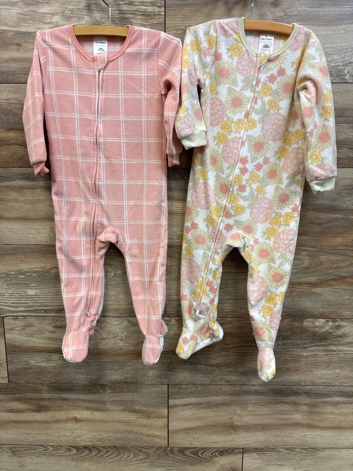 Gerber 2pk Blanket Sleepers Pink sz 2T