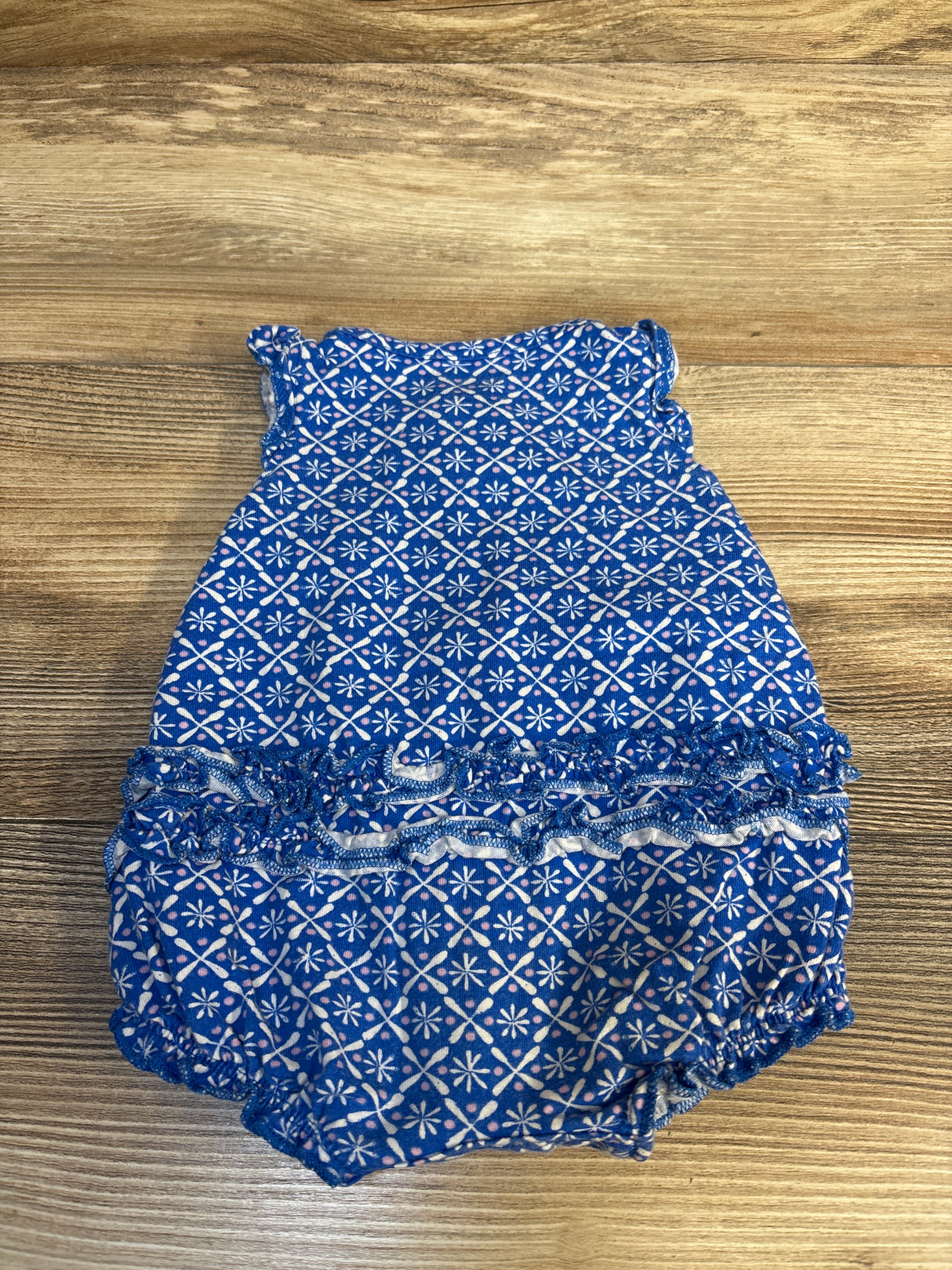 Carter's Ruffled Shortie Romper Blue sz Newborn
