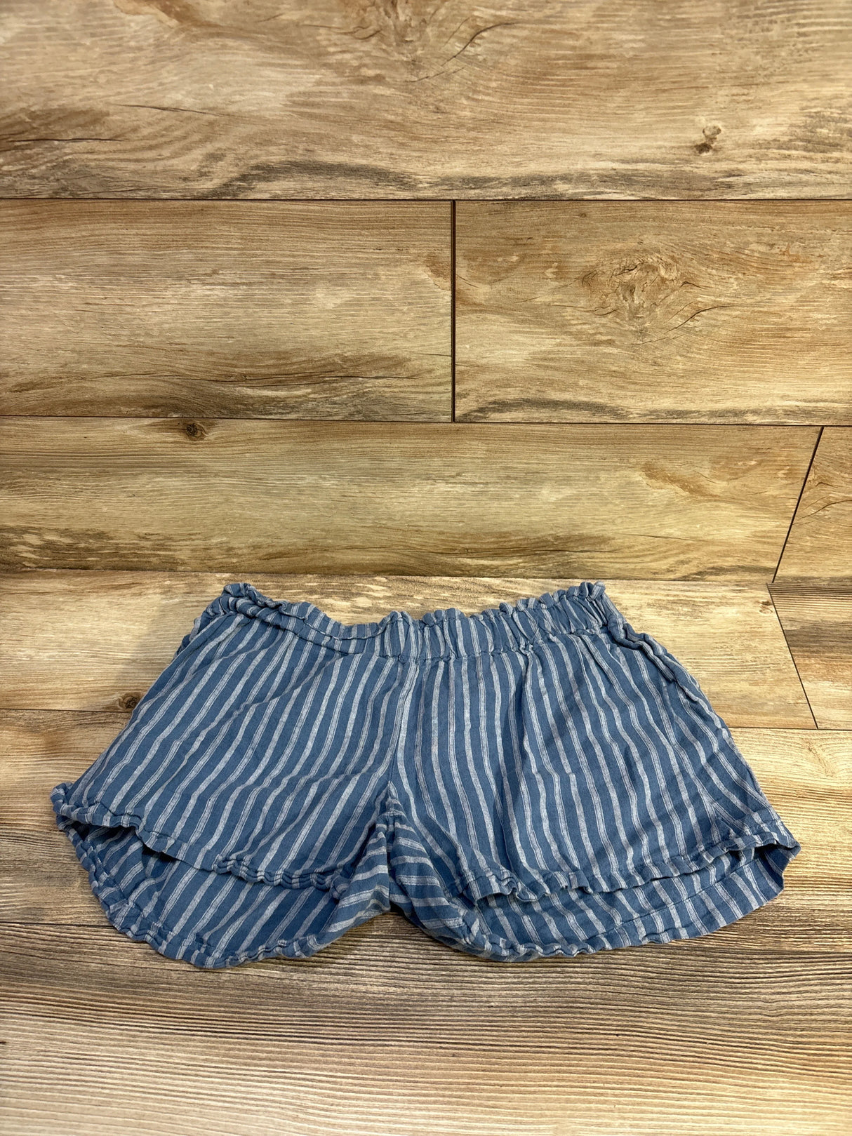 The Nines by Hatch Striped Maternity Shorts Blue sz Medium