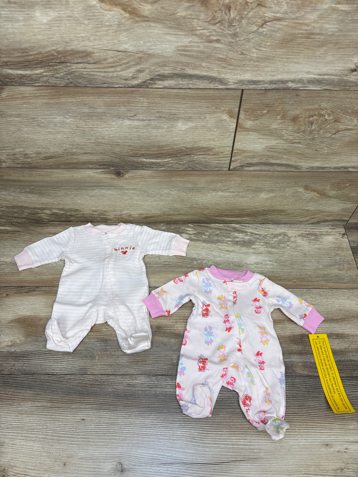 NEW Amazon Essentials x Disney Minnie Mouse 2pk Sleepers Pink sz Preemie