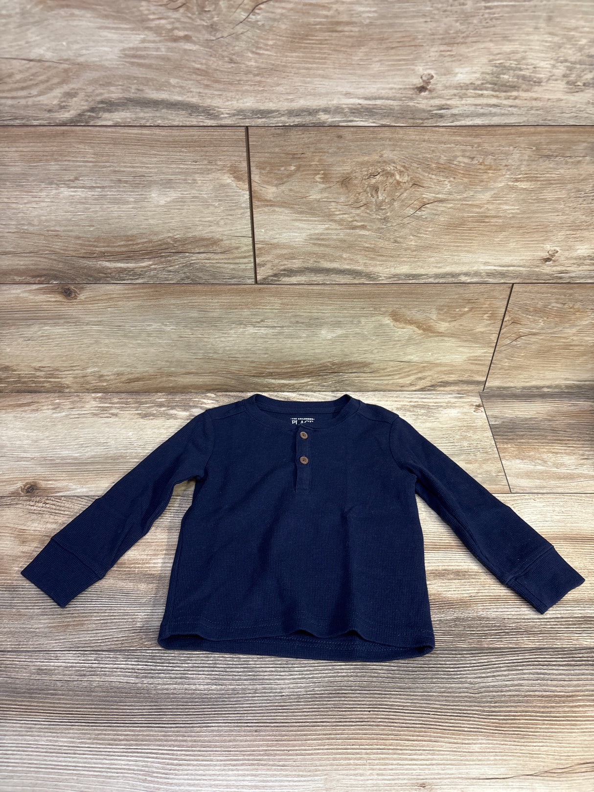 Children's Place Thermal Henley Shirt Navy sz 18-24m