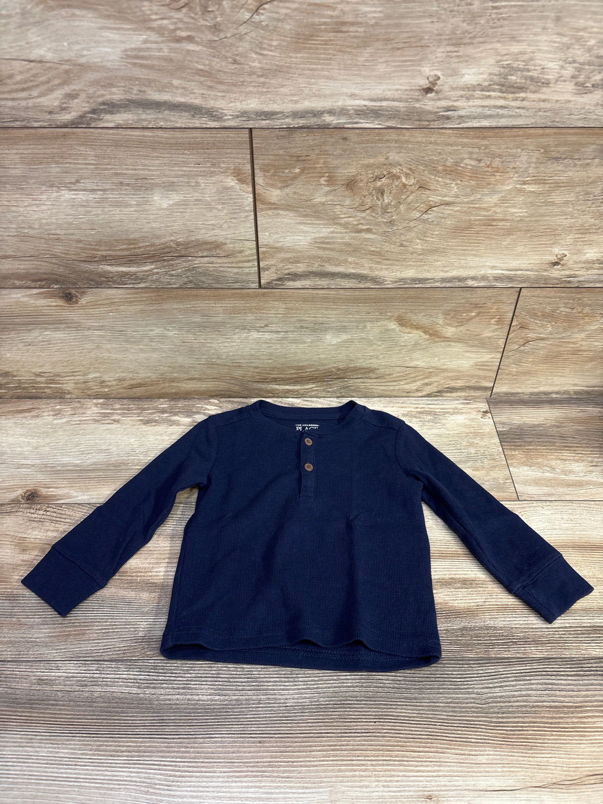 Children's Place Thermal Henley Shirt Navy sz 18-24m