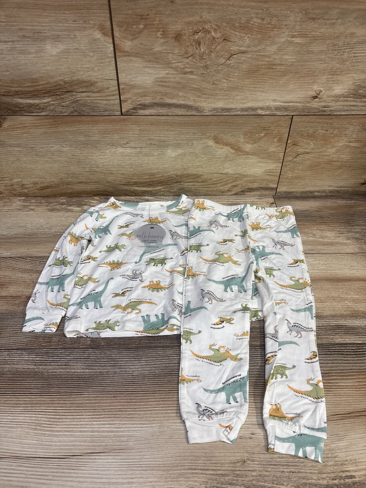 NEW Milkberry 2pc Bamboo Pajama Set White sz 24m