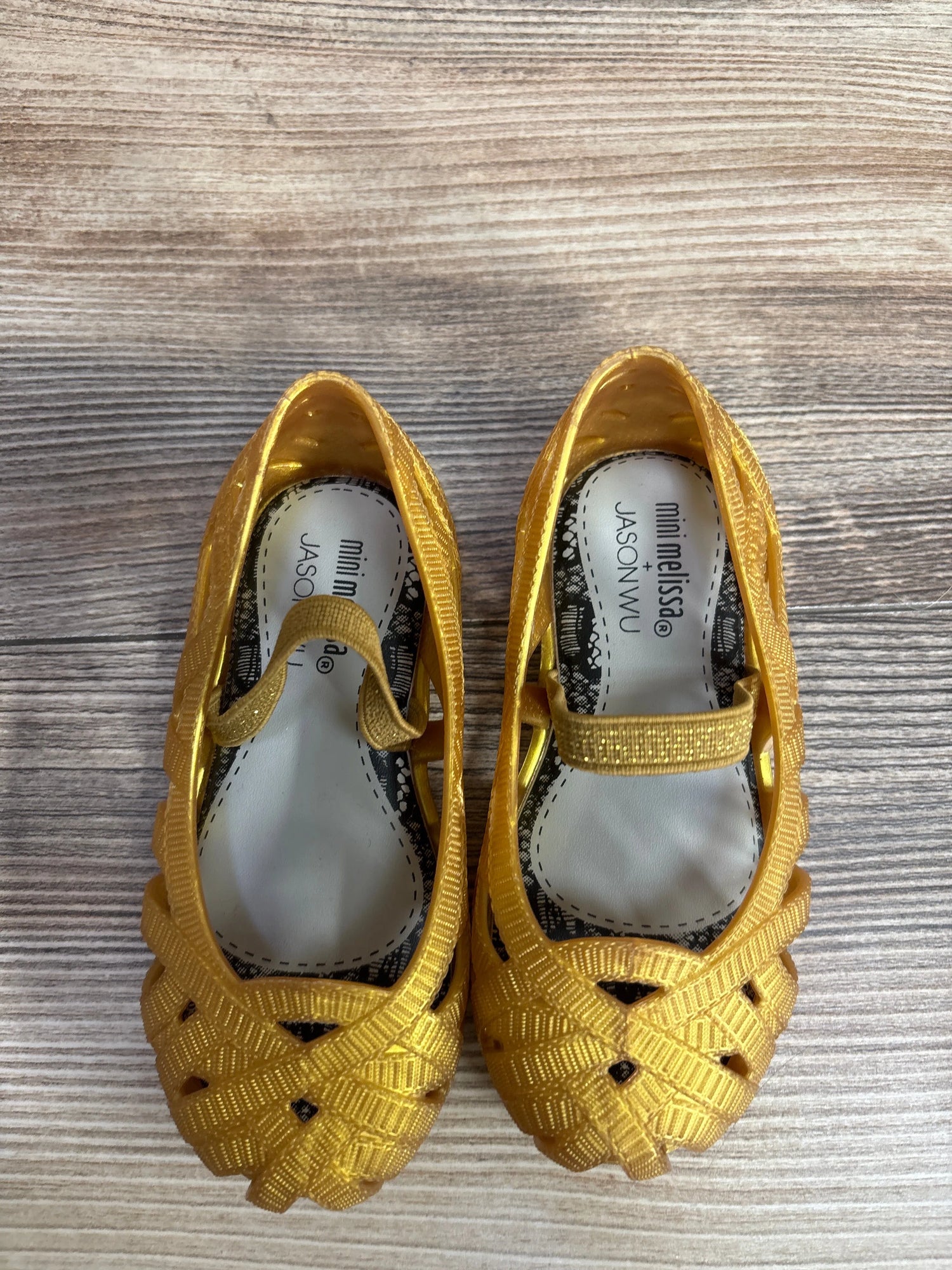 Mini Melissa + JasonWu Mary Jane Flats Gold sz 7c