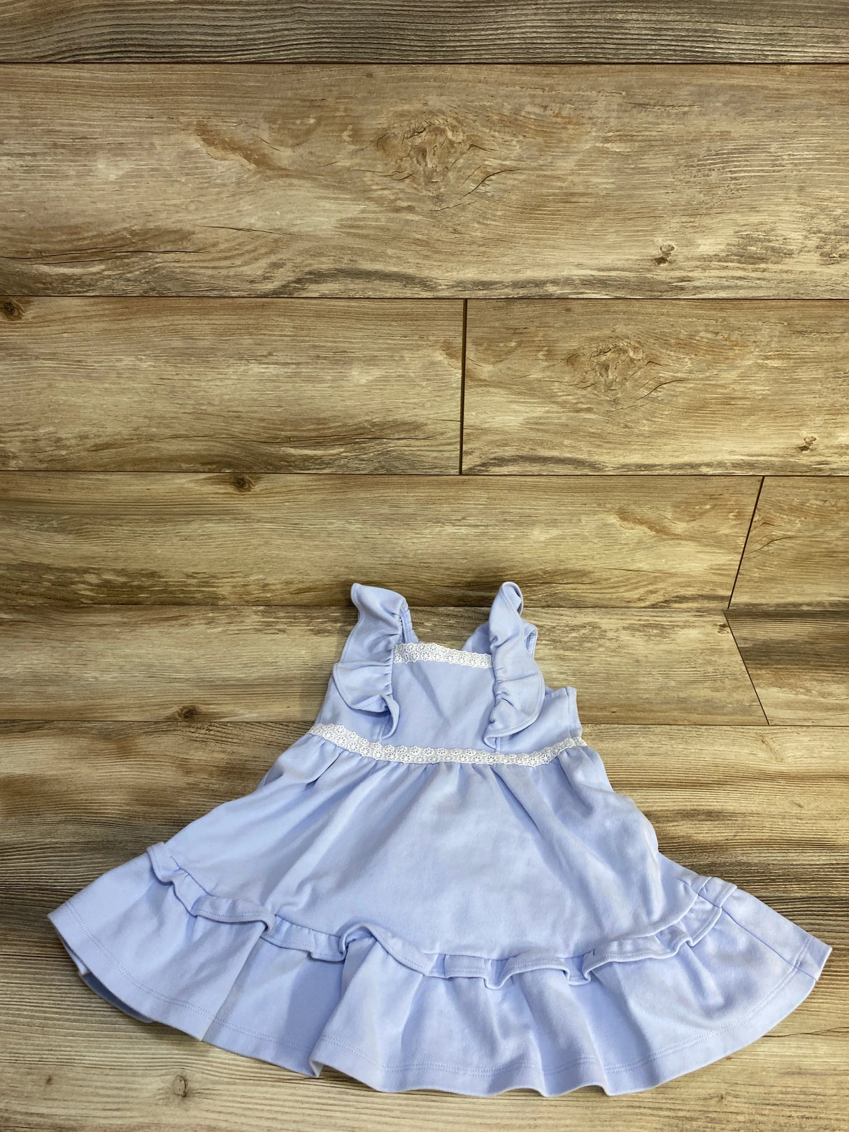 Janie & Jack Ruffle Ponte Dress Blue sz 3T