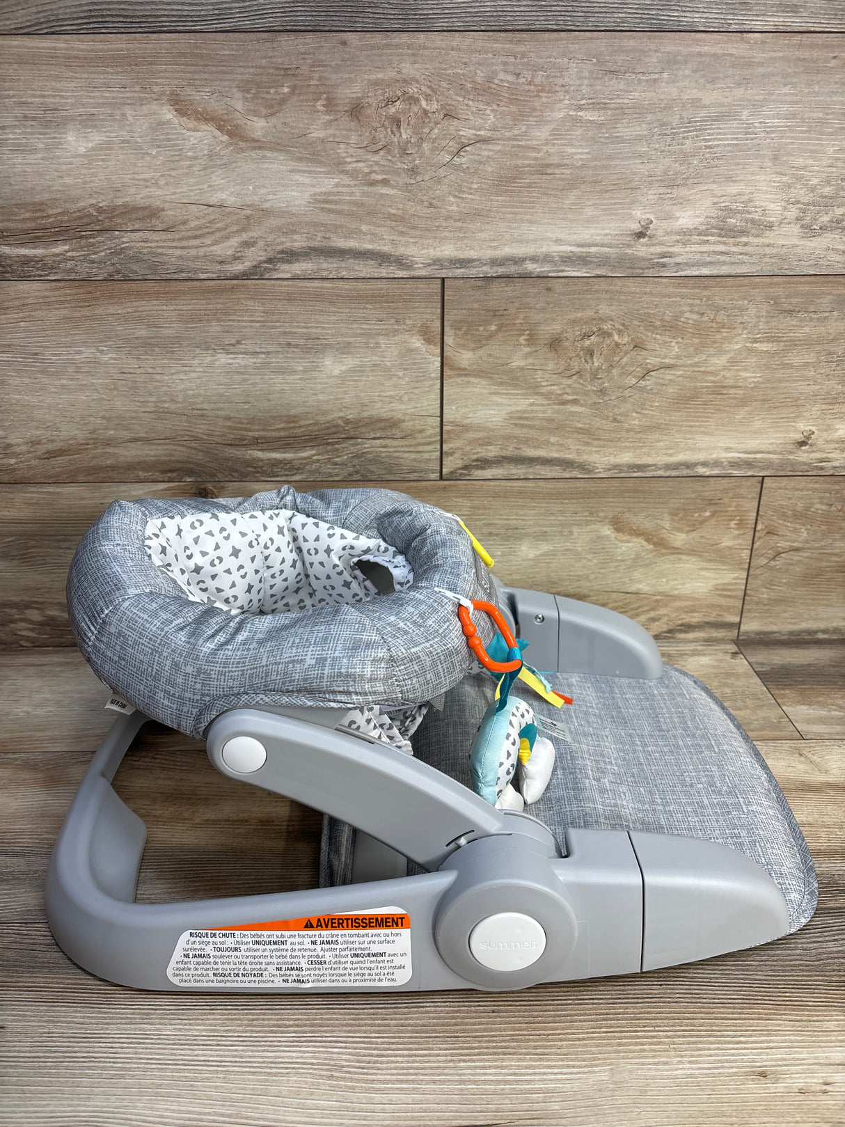 NEW Summer Infant Learn-to-Sit 2-Position Floor Seat - Heather Grey
