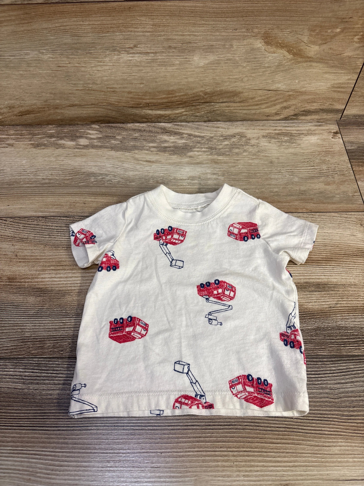 Carter's Firetruck Shirt Beige sz 6m