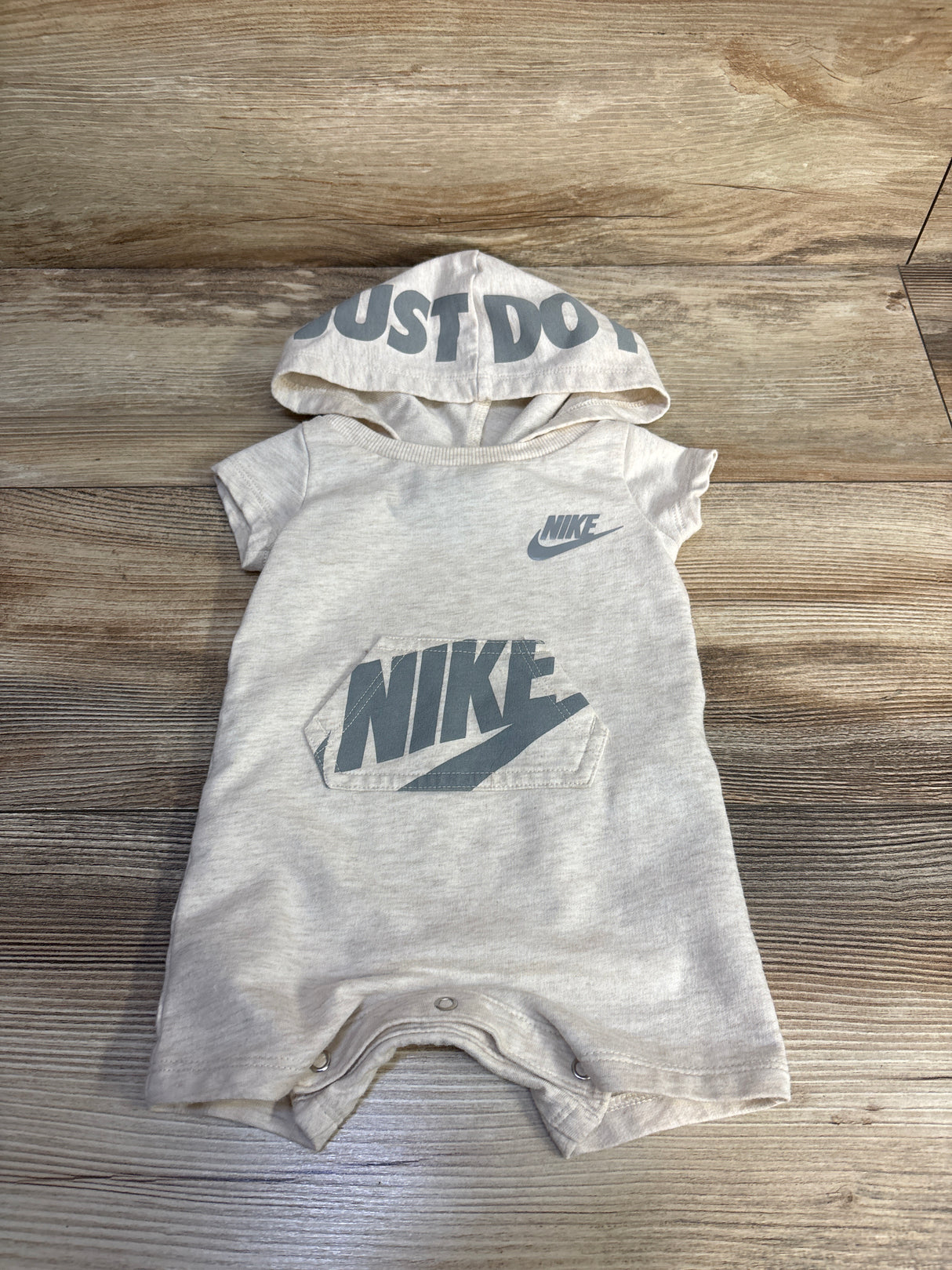 Nike Hooded Shortie Romper Beige sz 3m