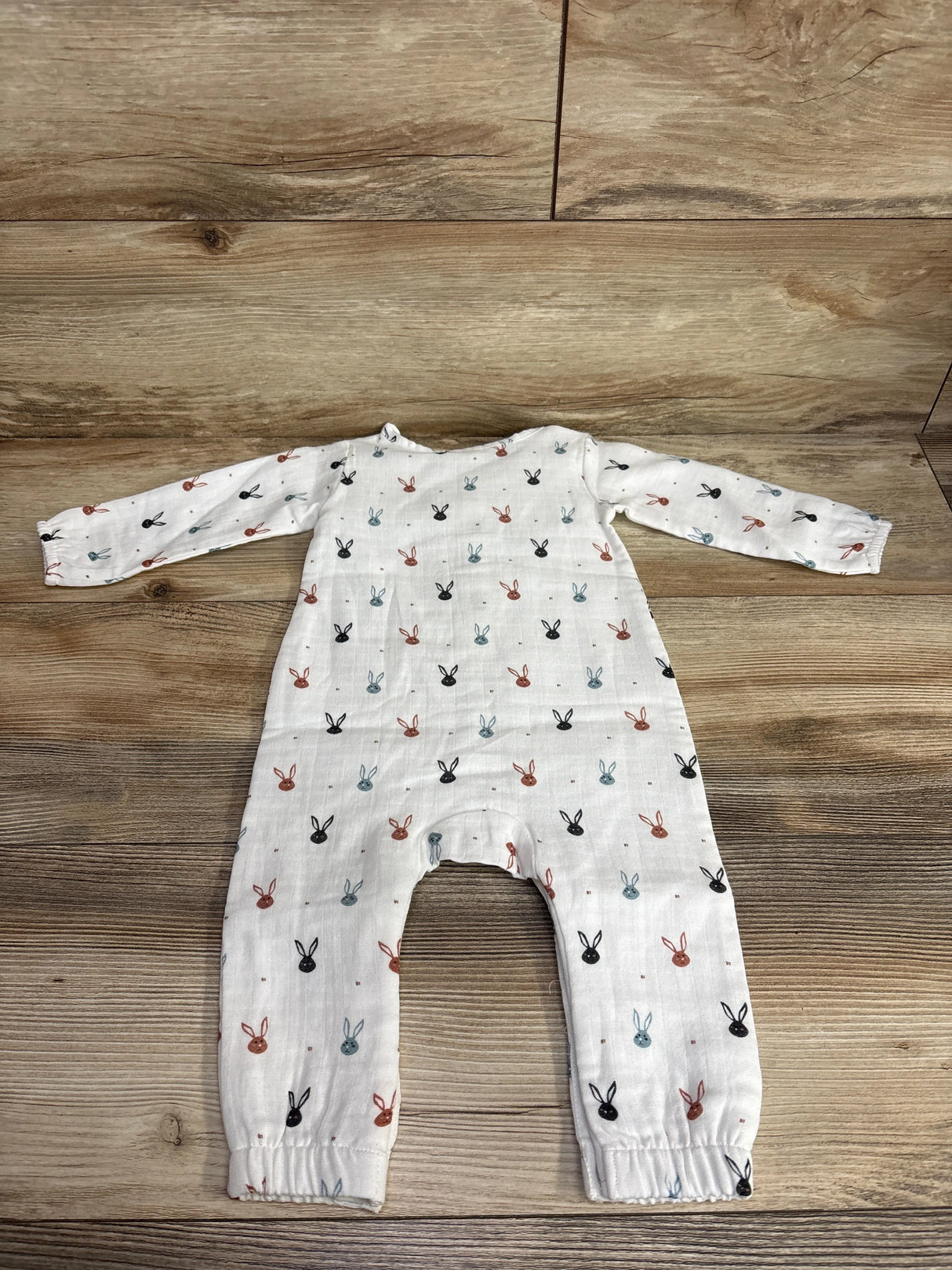 NEW Viverano Organic Muslin Mini Bunnies Jumpsuit White sz 3-6m