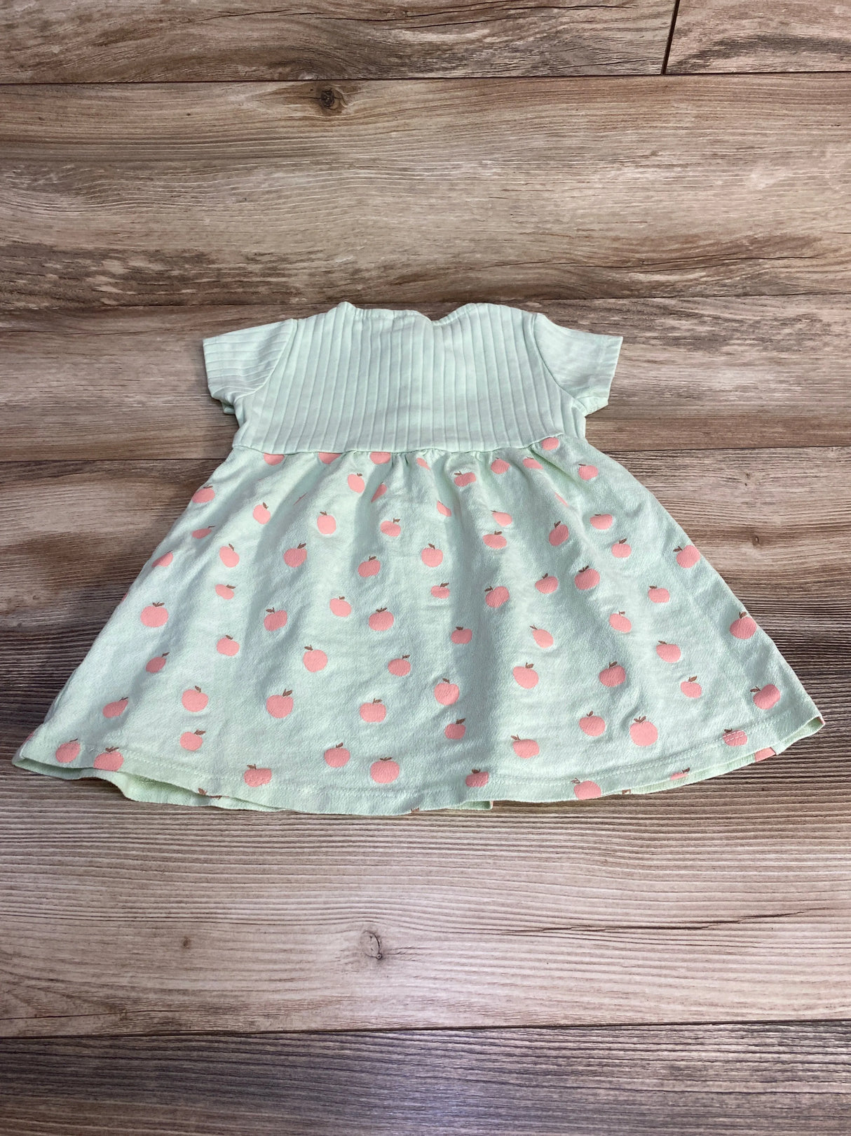 Zara Henley Apple Print Dress Green sz 12-18m - Me n Mommy To Be