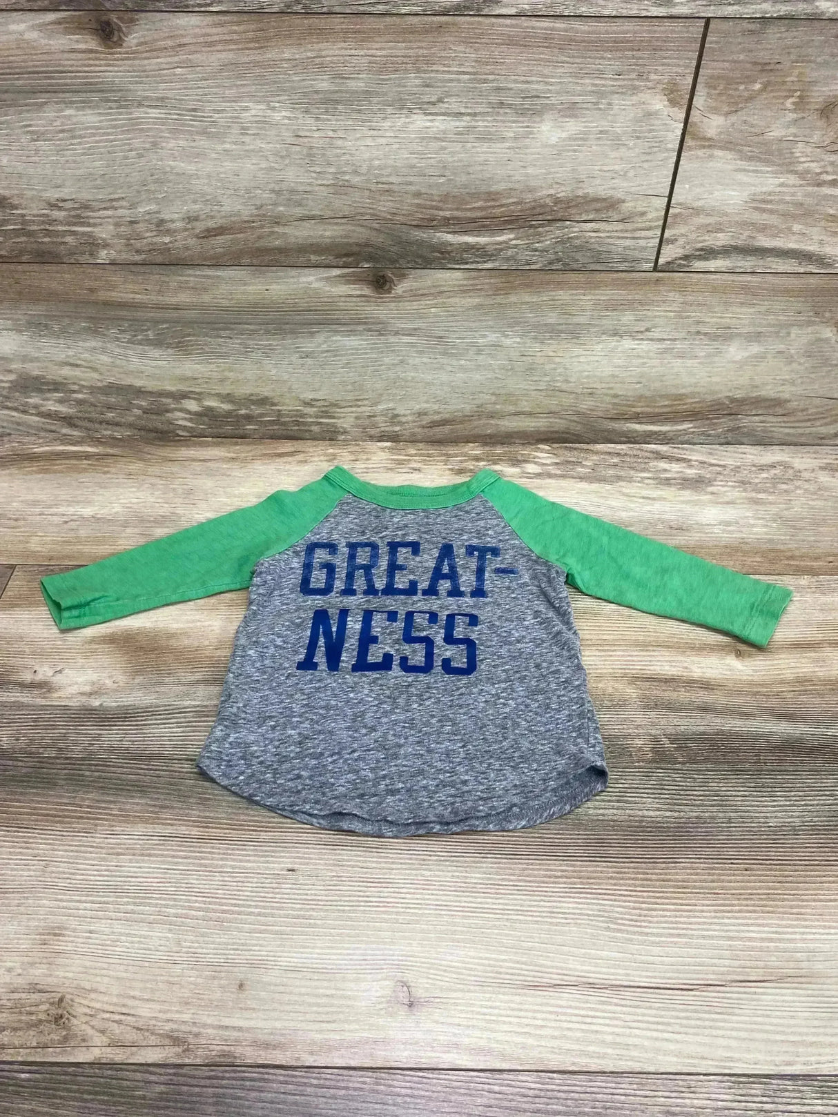 Crewcuts Like Lightning Great-Ness Raglan Shirt Green/Grey sz 2T - Me n Mommy To Be