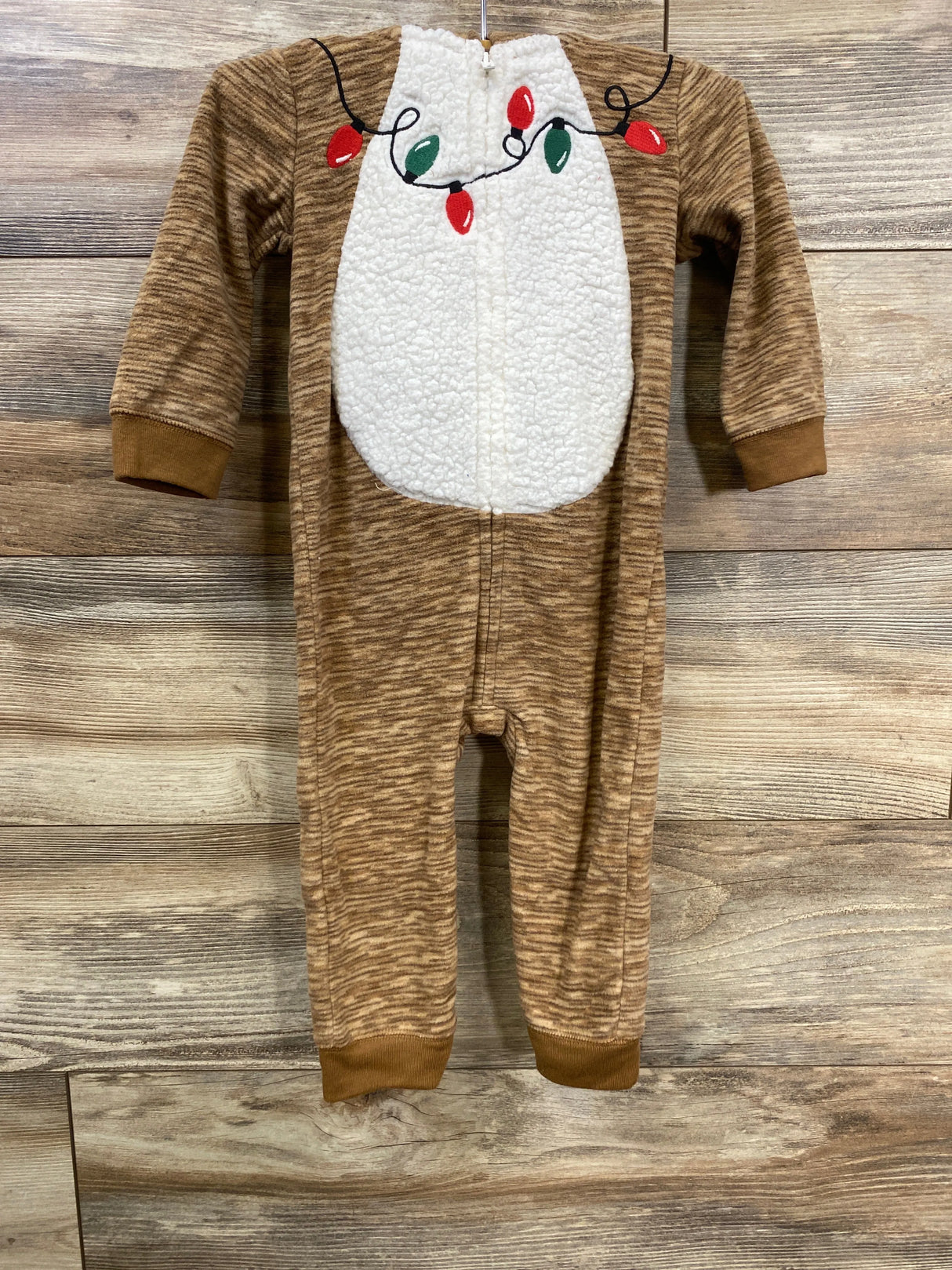 Just One You Reindeer Hooded Coverall Brown sz 18m