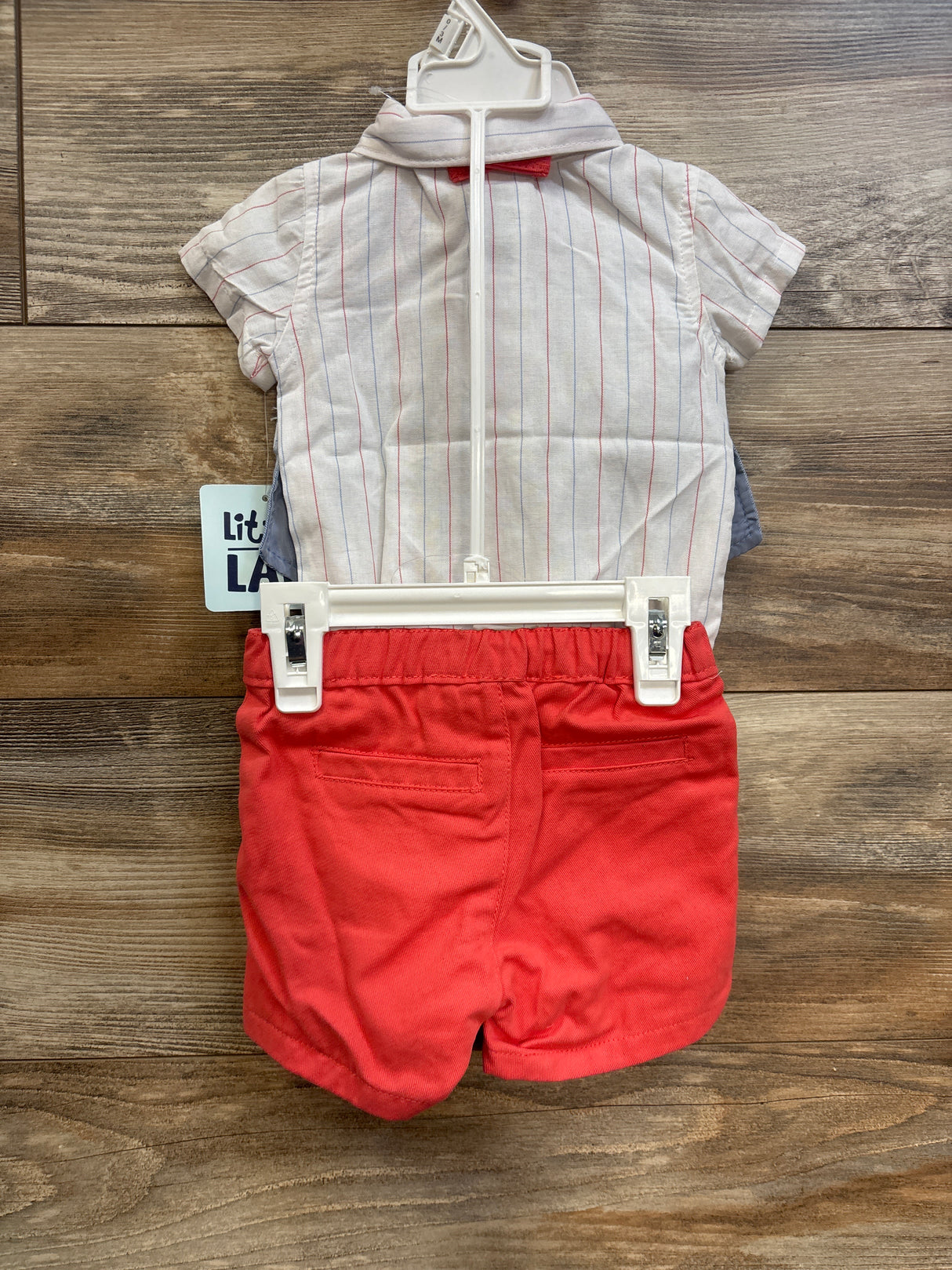 NEW Little Lad 3pc Mock Vest Set White sz 0-3m