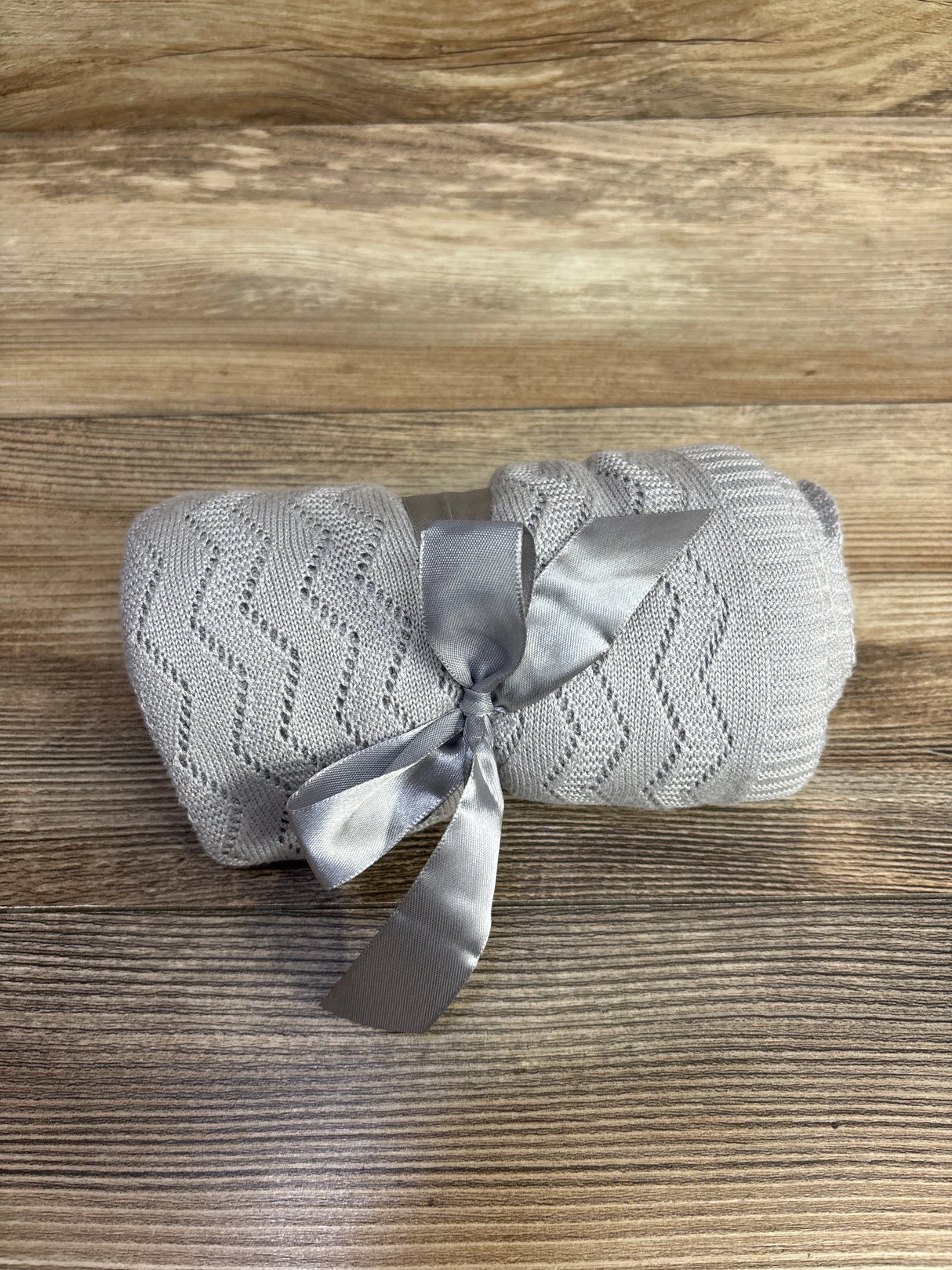 NEW Knit Baby Blanket Grey