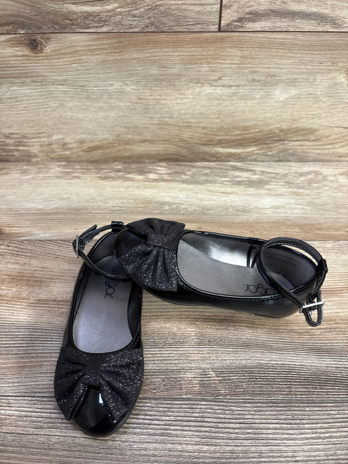 Sugar Nellie Ankle Strap Ballet Flats Black sz 11c