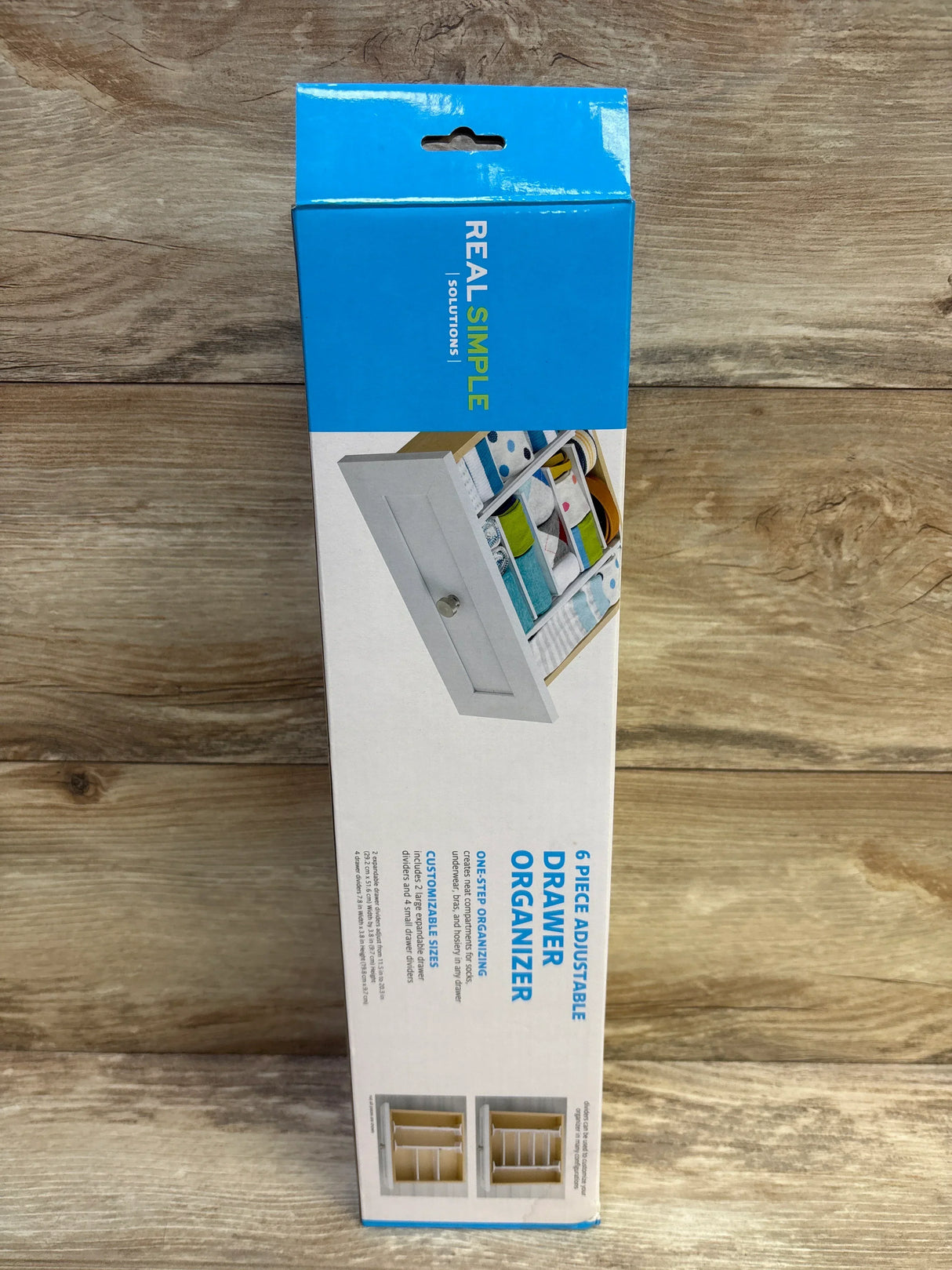 NEW Real Simple Solutions 6pc Adjustable Drawer Organizer